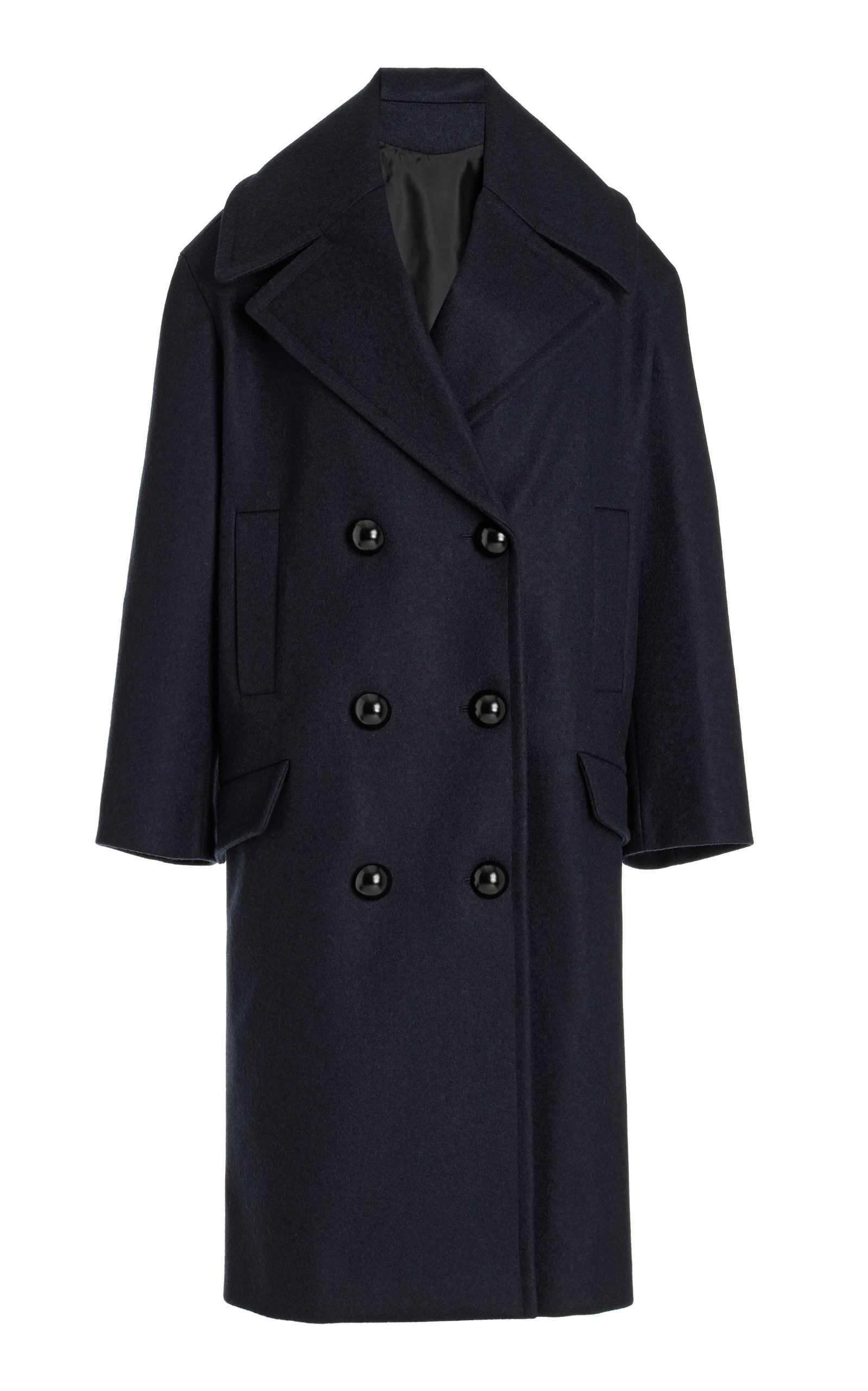 ALAÏA Maxi Wool Caban Coat