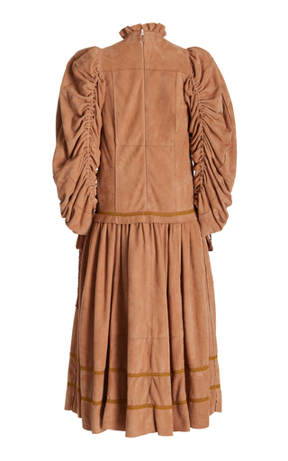 Blanca Leather Midi Dress展示图