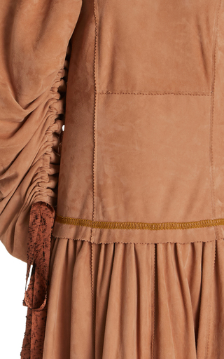Blanca Leather Midi Dress展示图