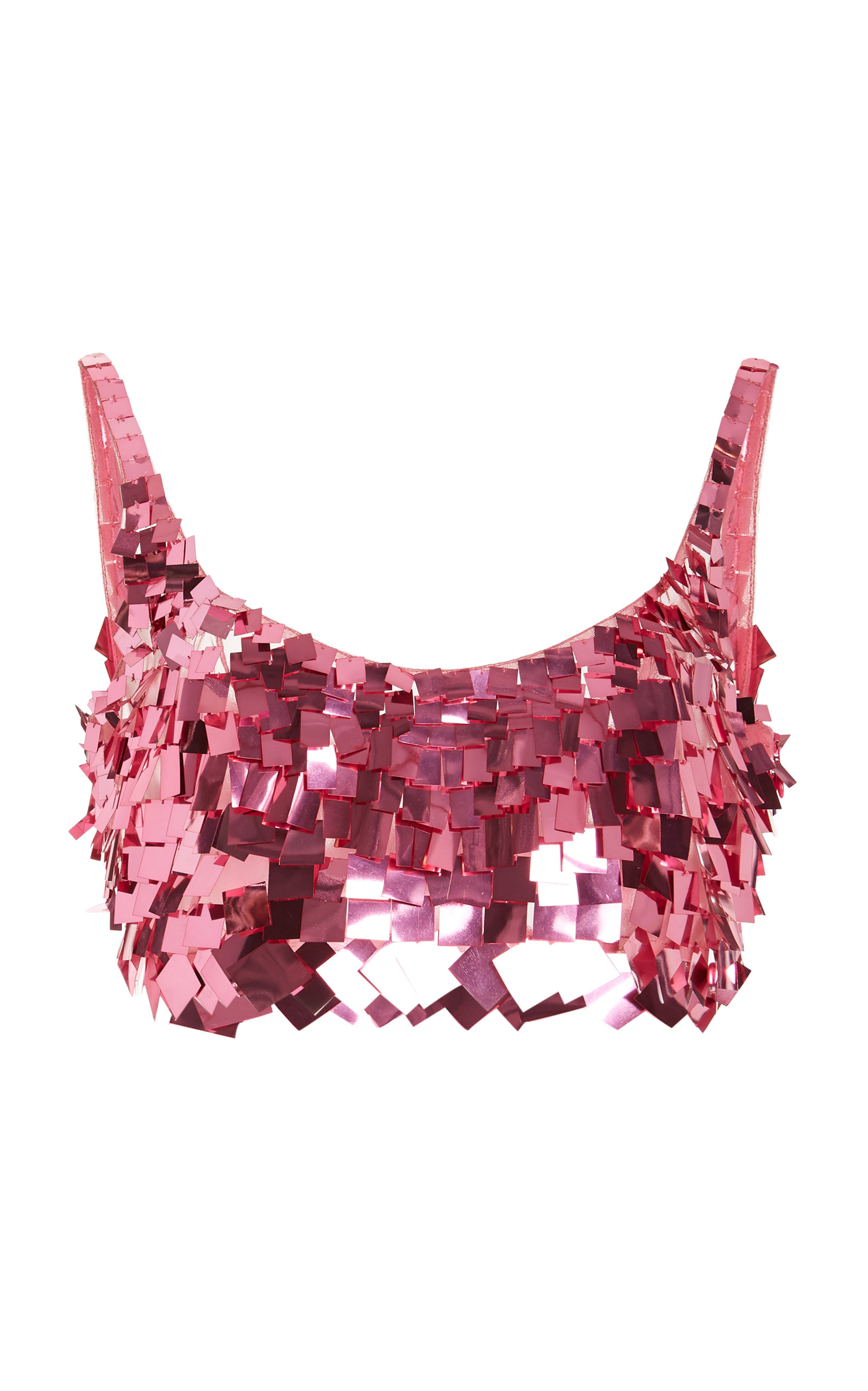 Jonathan Simkhai - Women's Ronette Sequin Bra Top - Pink - US 2 - Moda Operandi