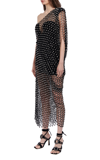 Crystal-Embroidered Asymmetric Midi Dress展示图