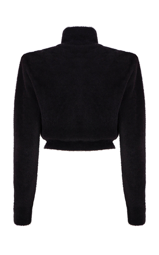 Crystal-Embroidered Velvet Knit Sweater展示图