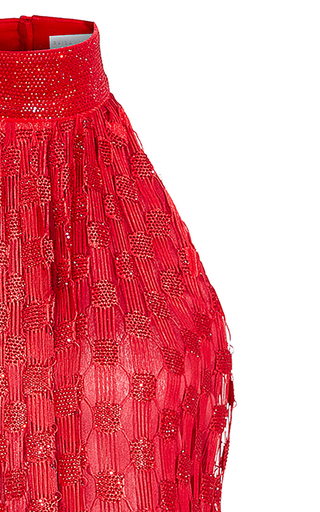 Crystal-Embellished Halter Mini Dress展示图