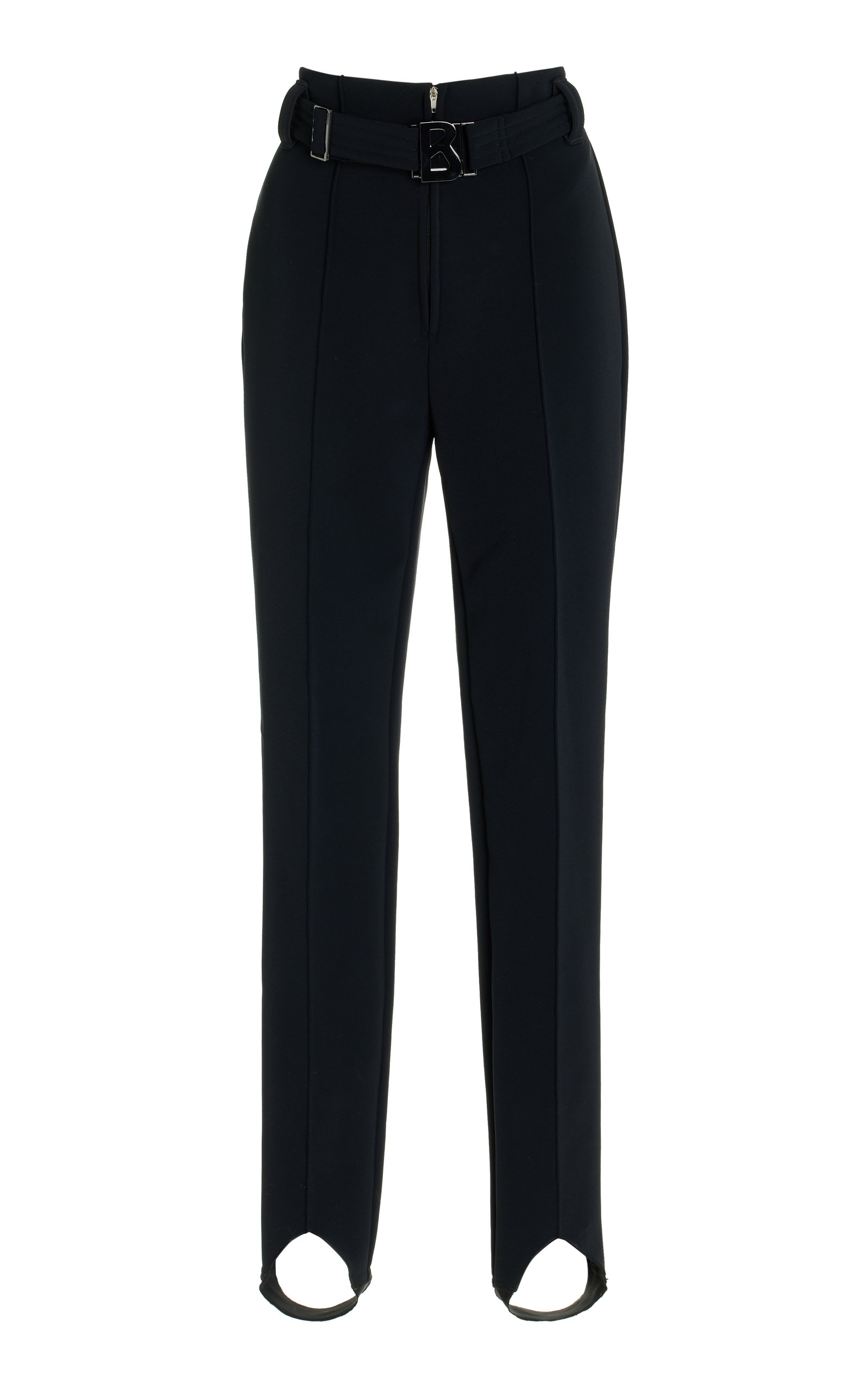 Bogner Jumi-l Paneled Leather Stirrup Ski Trousers In Black