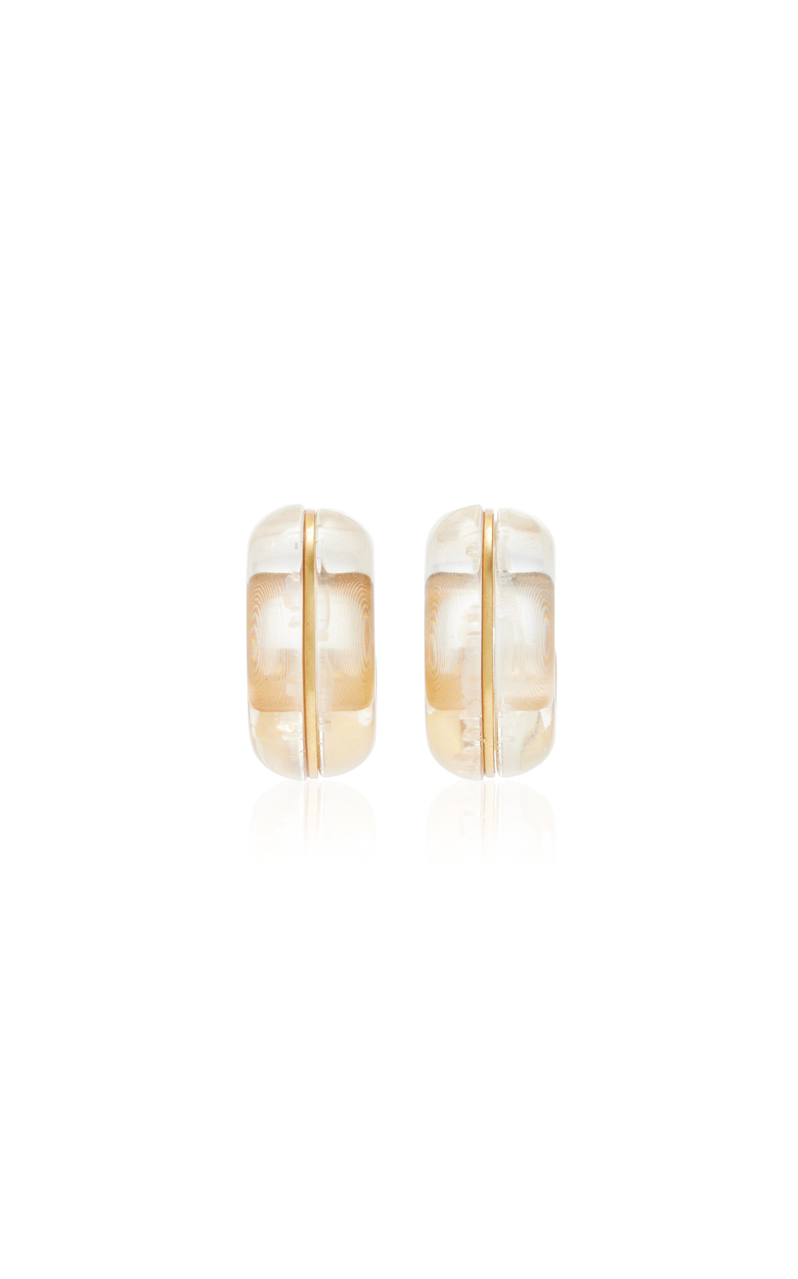 Lizzie Fortunato Women's Halo Gold-Plated; Acrylic Hoop Earrings