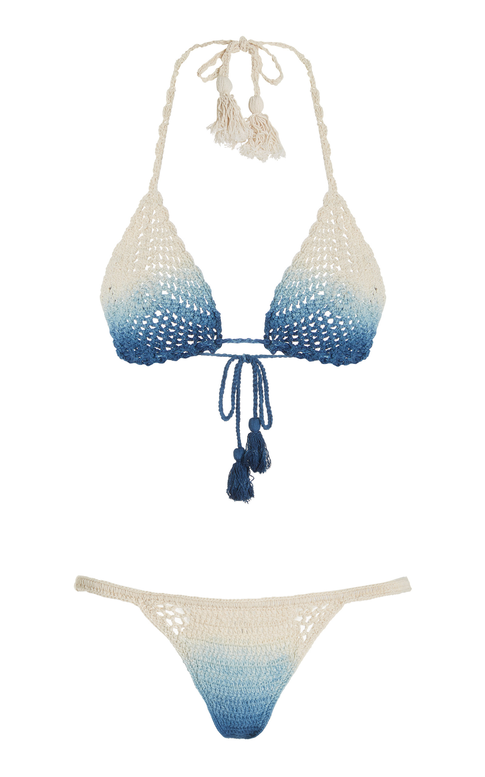 Akoia Swim Women's Surya Cotton Bikini In Blue | ModeSens