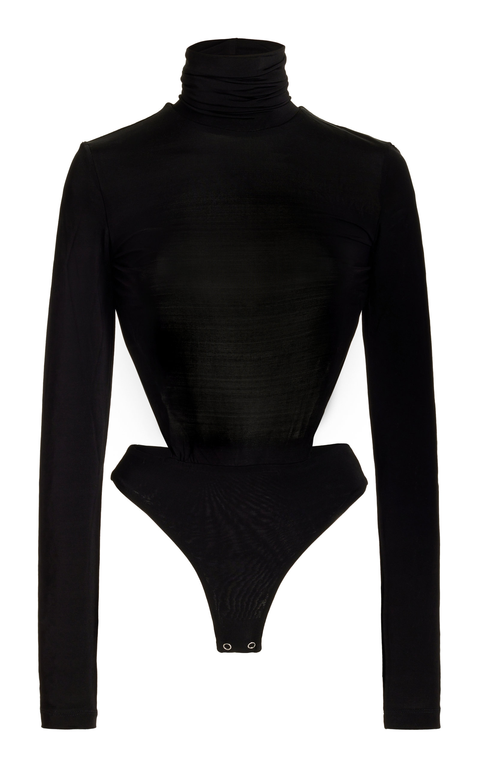 MATÉRIEL Open Back Turtleneck Bodysuit - Black - XS