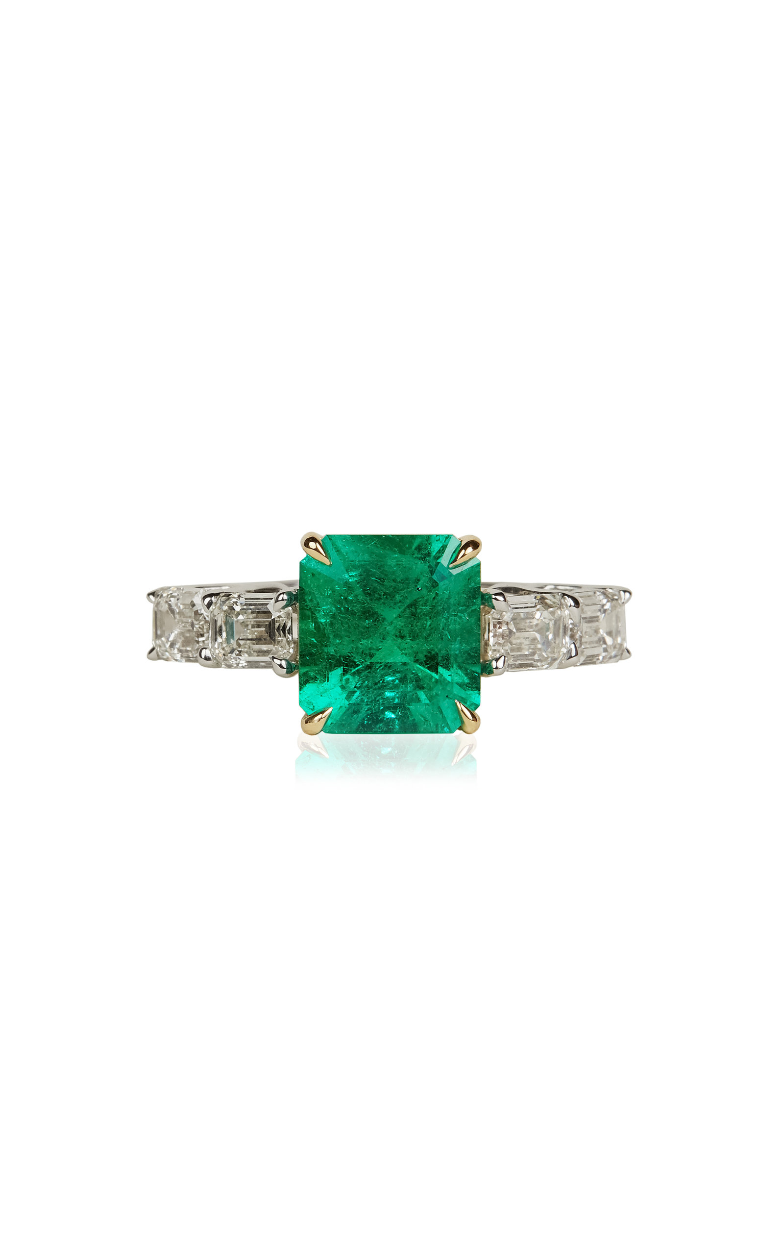 Maria Jose Jewelry Women's 18K White and Yellow Gold Emerald; Diamond Ring