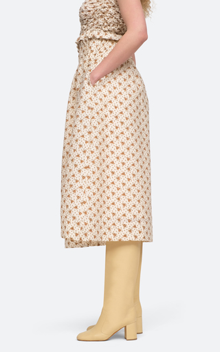 Wilma Matlasse Cotton-Blend Midi Skirt展示图