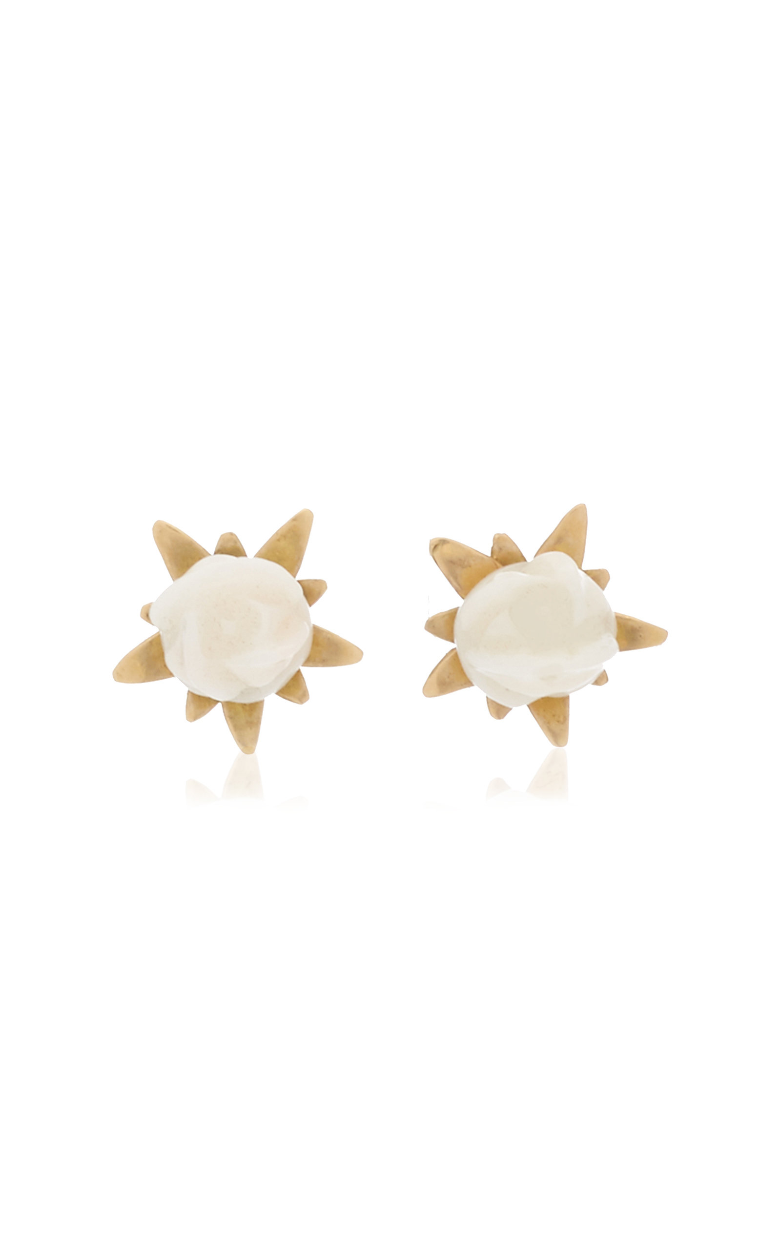 Annette Ferdinandsen Women's Rose 18K Yellow Gold Coral Earrings