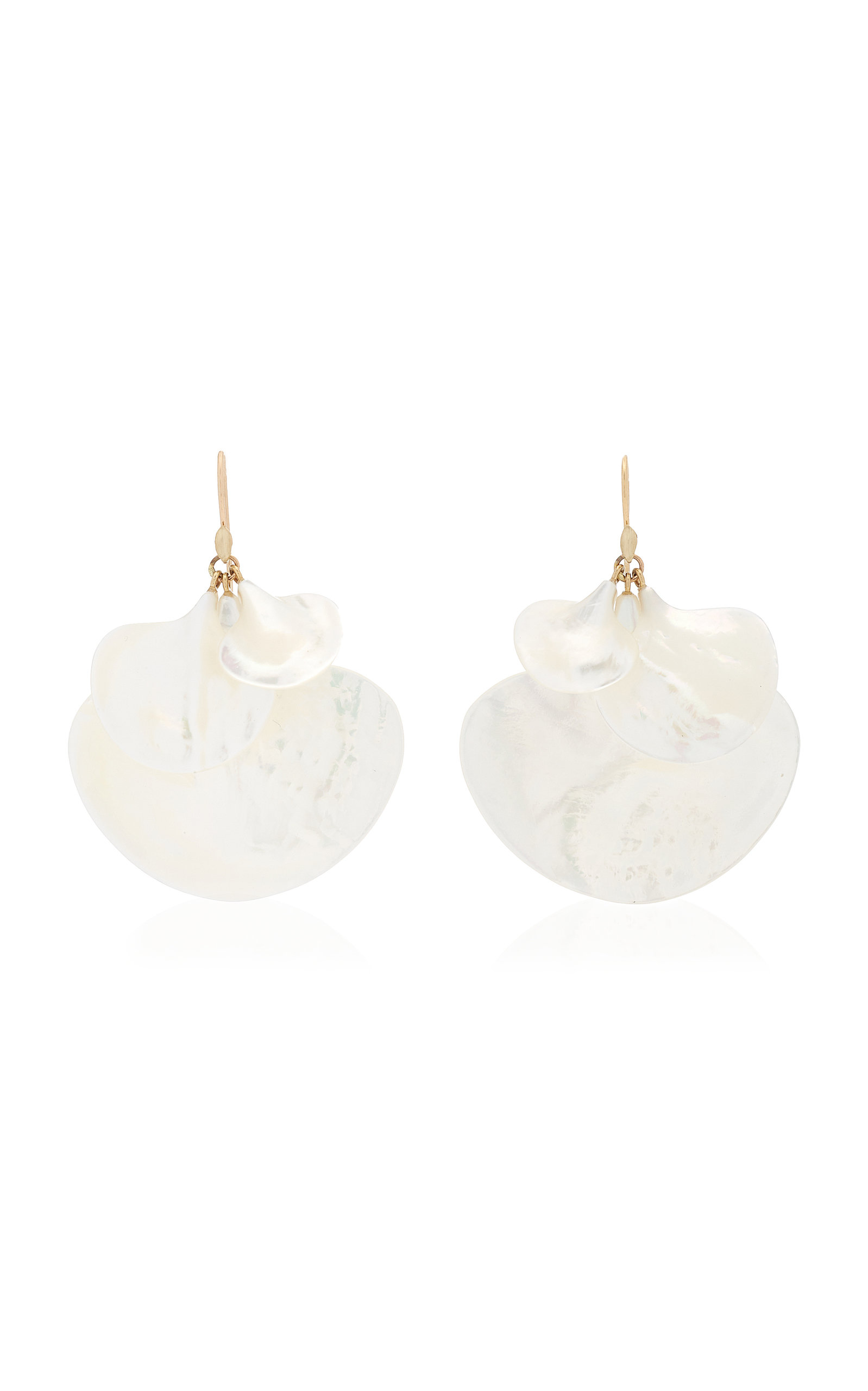 Annette Ferdinandsen Women's Ginkgo Cluster 14K Yellow Gold Mother-of-Pearl Earrings