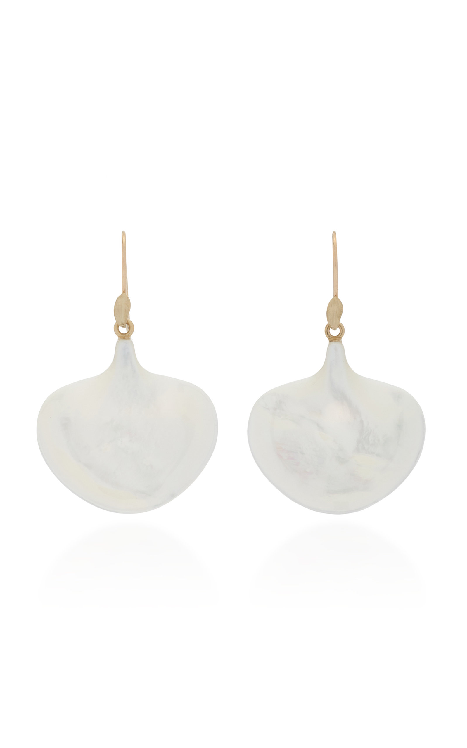 Annette Ferdinandsen Women's Medium Ginkgo Leaf 14K Yellow Gold Mother-of-Pearl Earrings