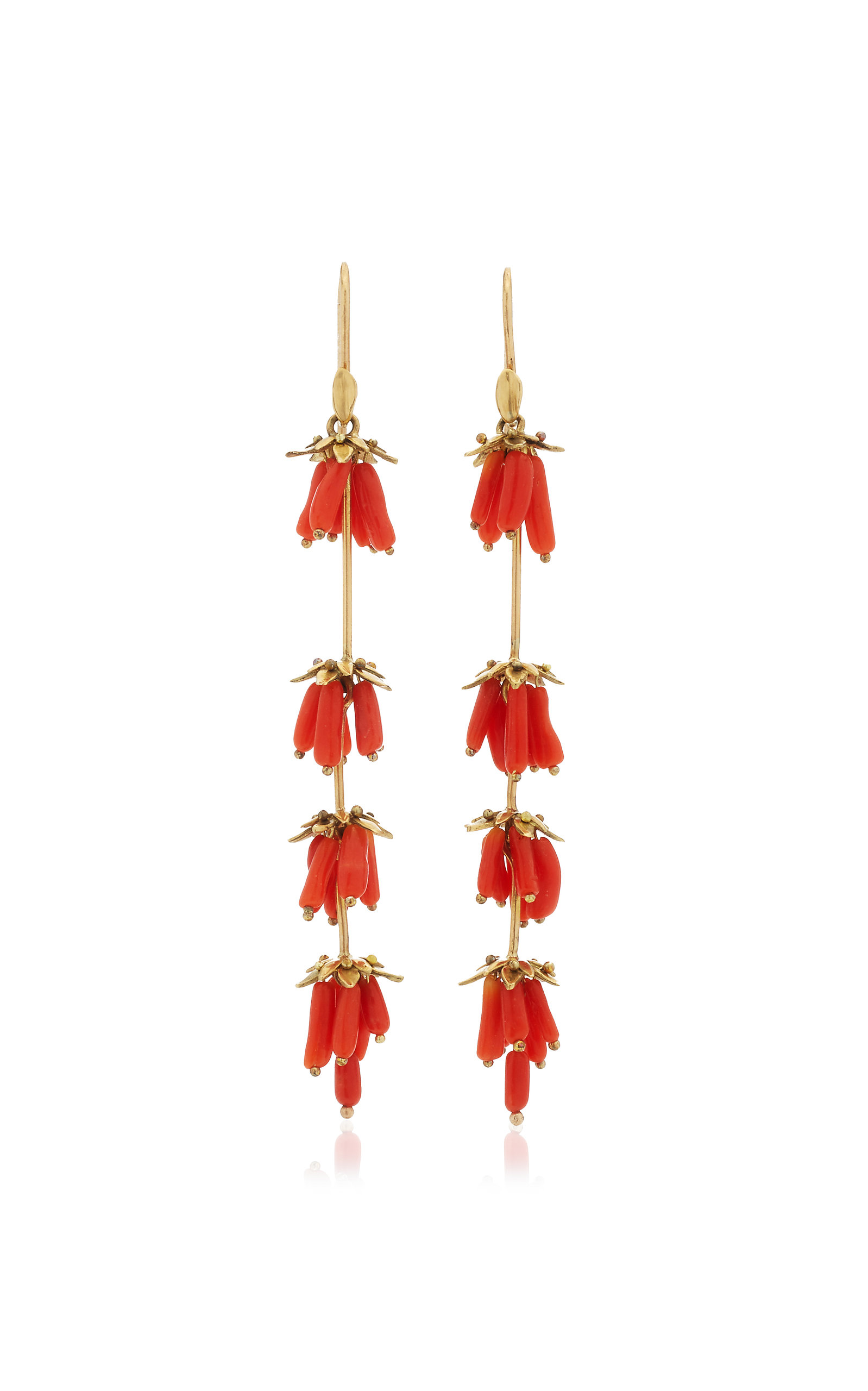 Annette Ferdinandsen Women's Lavender 18K Yellow Gold Coral Earrings