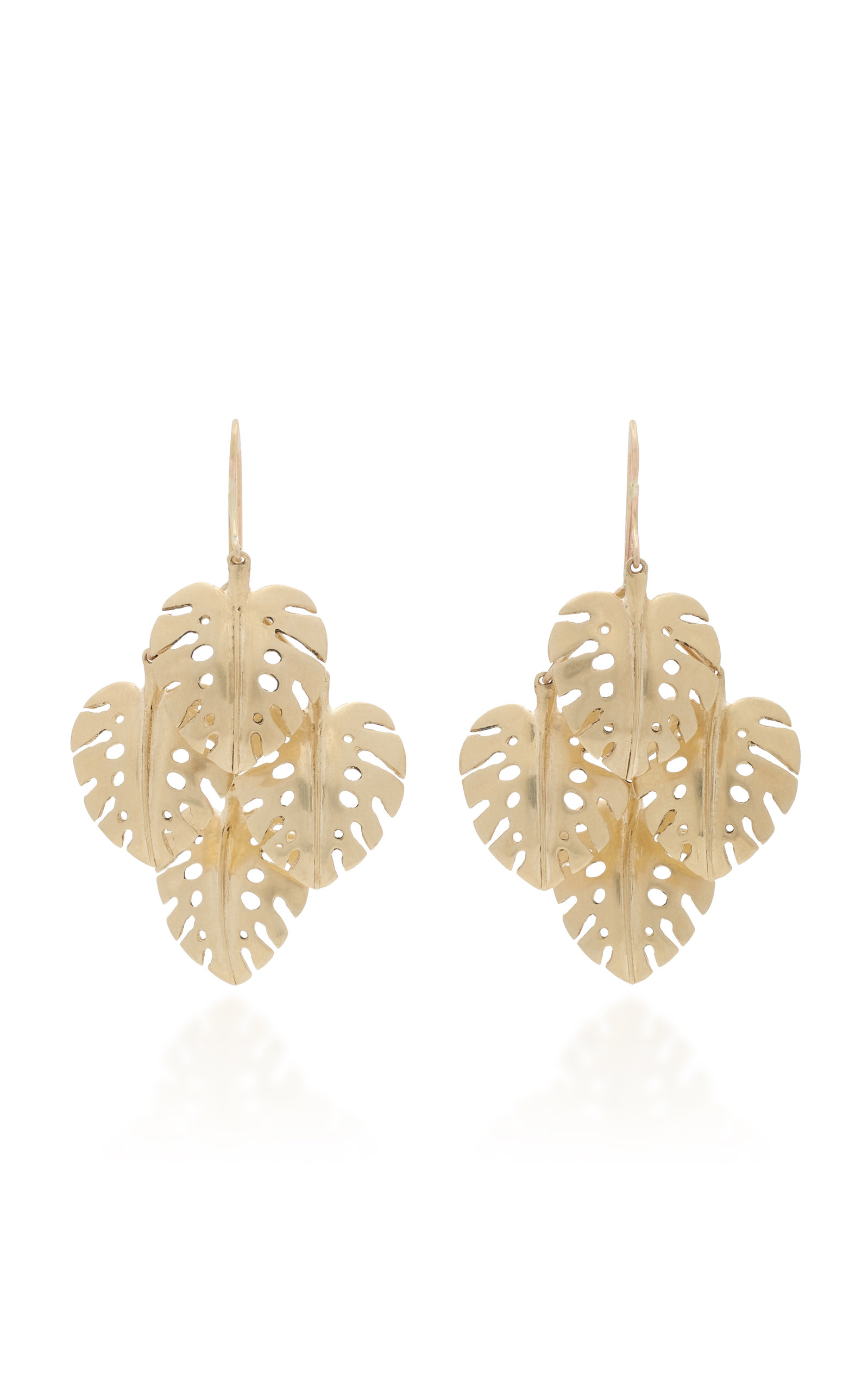 Annette Ferdinandsen Women's 10K Yellow Gold Palm Leaf Cluster Earrings