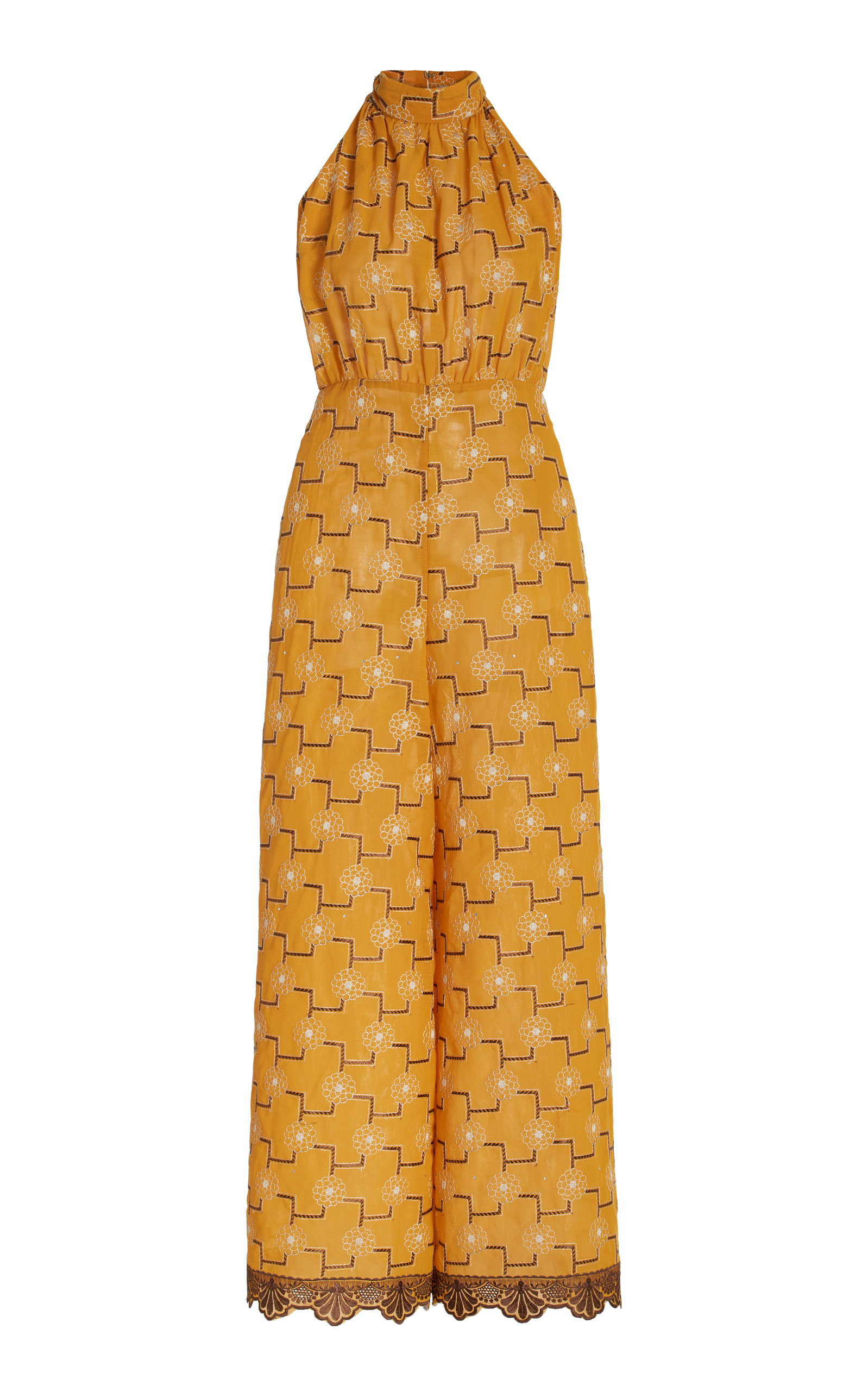 House of Aama Women's Oya Palazzo Cotton Voile Jumpsuit