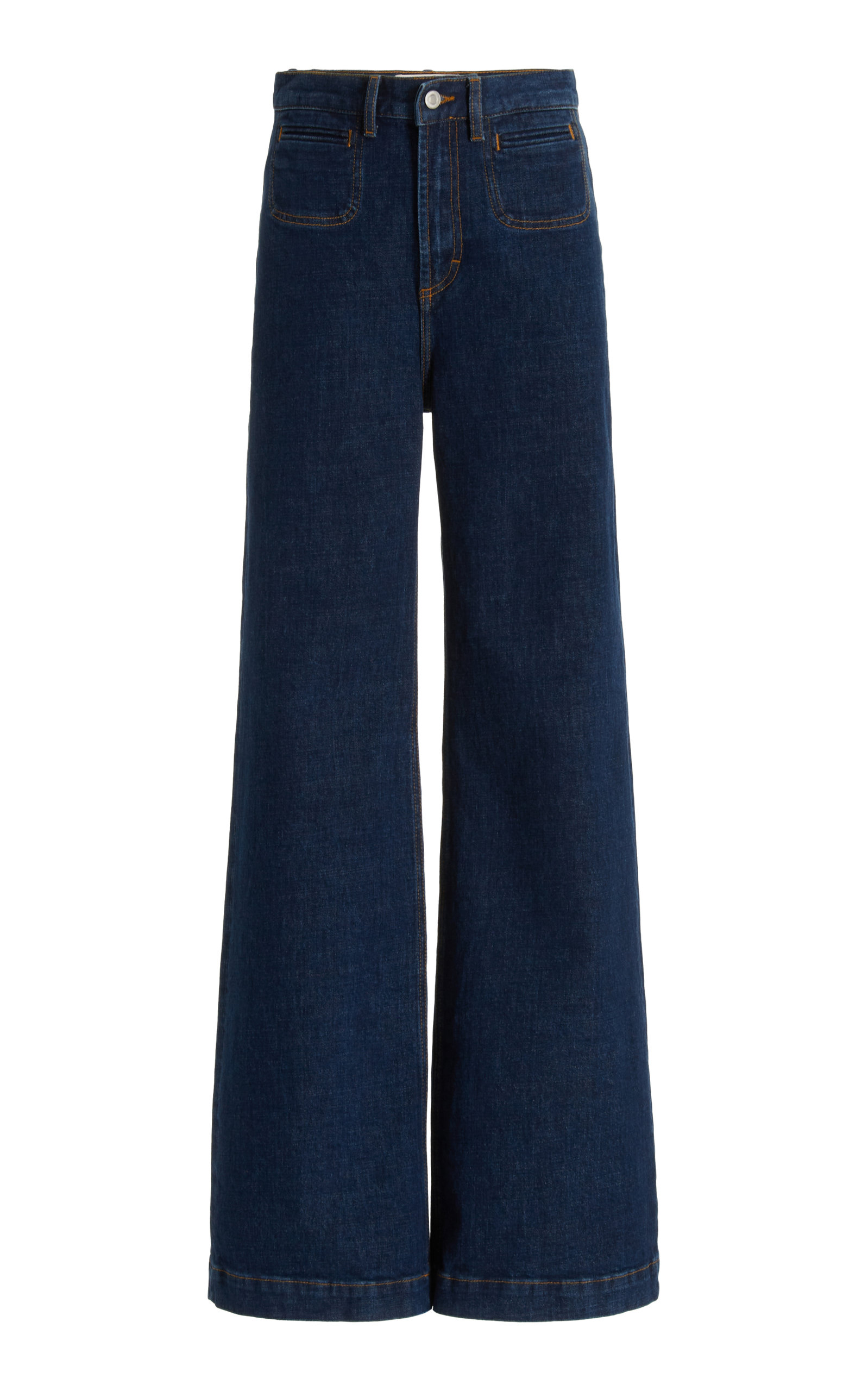 Roma Stretch High-Rise Flared-Leg Jeans