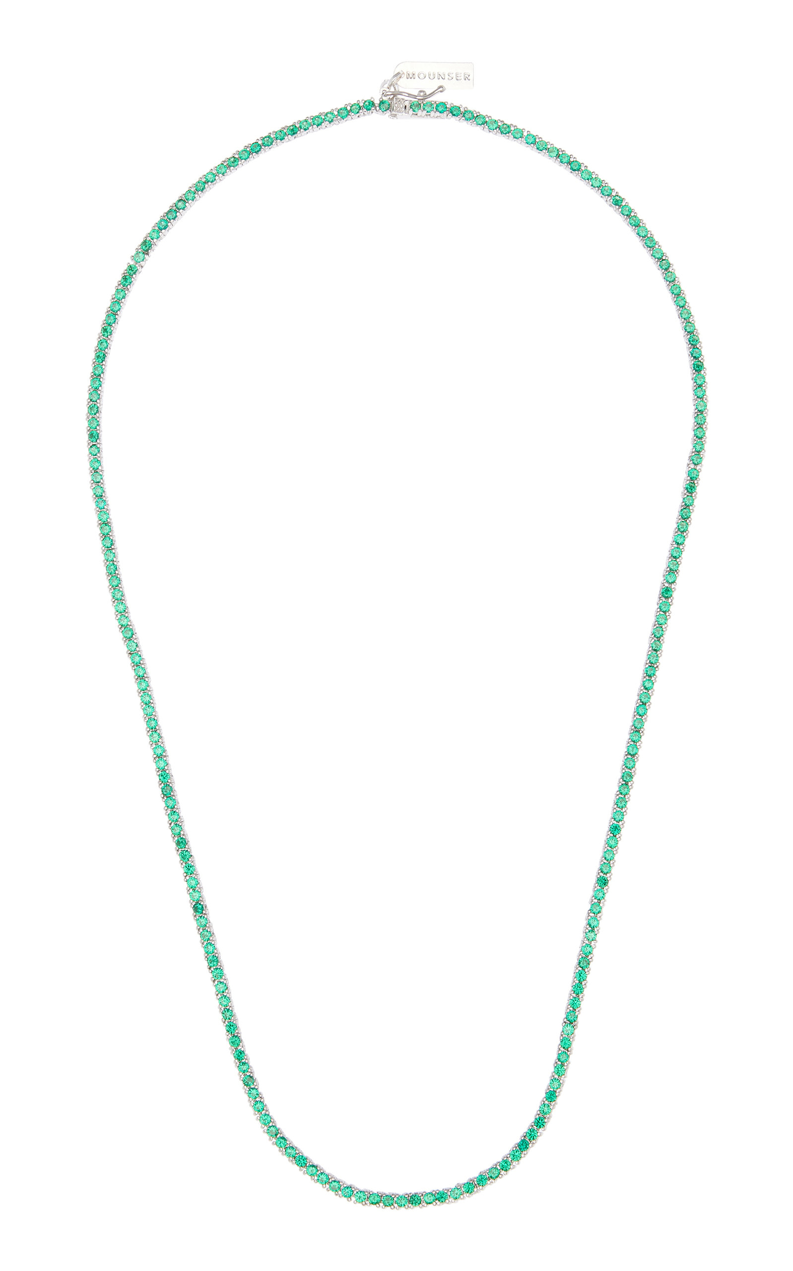 Mounser Women's Laguna Rhodium-Plated Crystal Mini Necklace