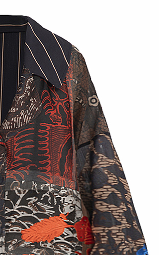 Heyer Embroidered Patchwork Silk Coat展示图