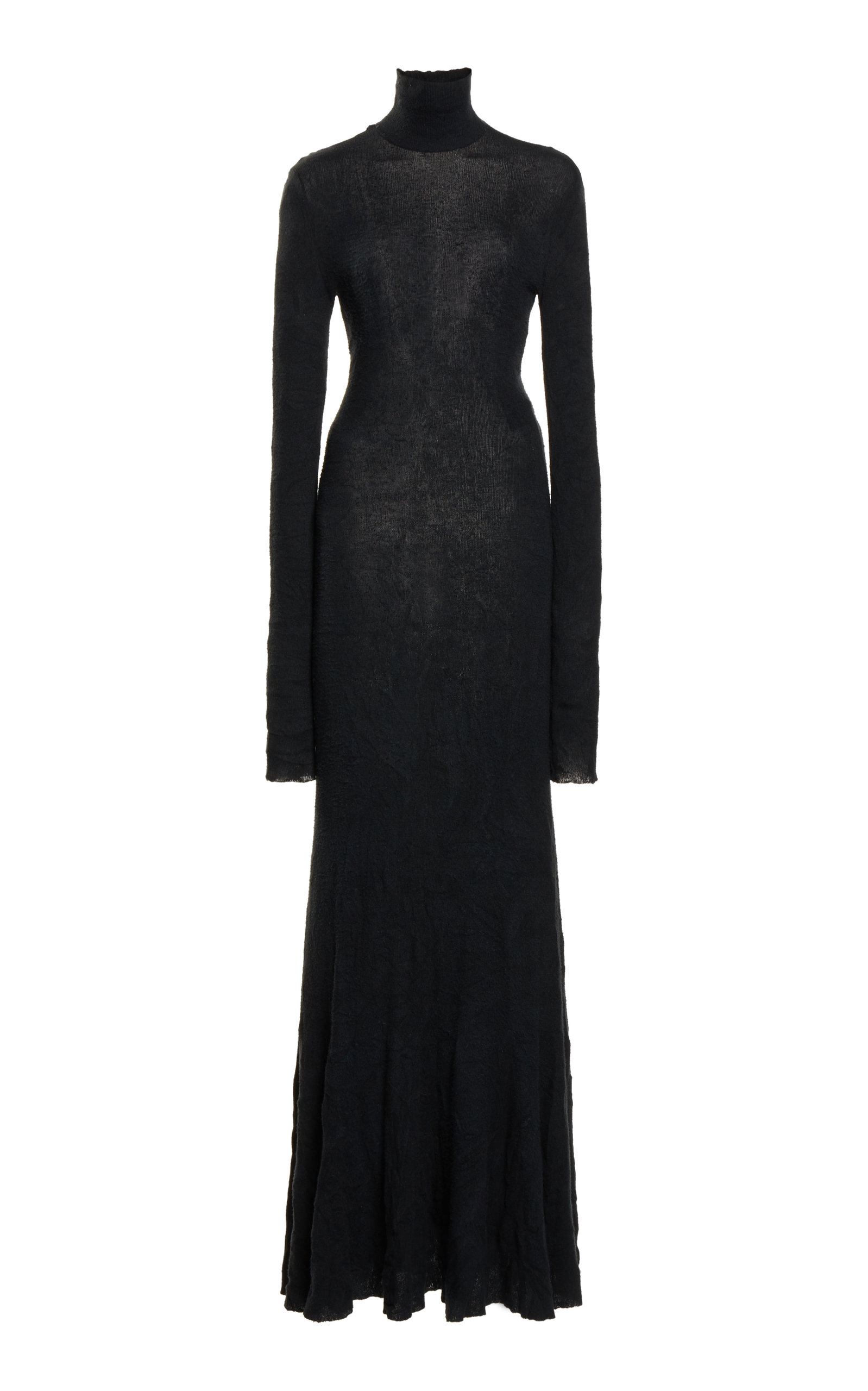 Balenciaga Women's Knit Maxi Dress In Black