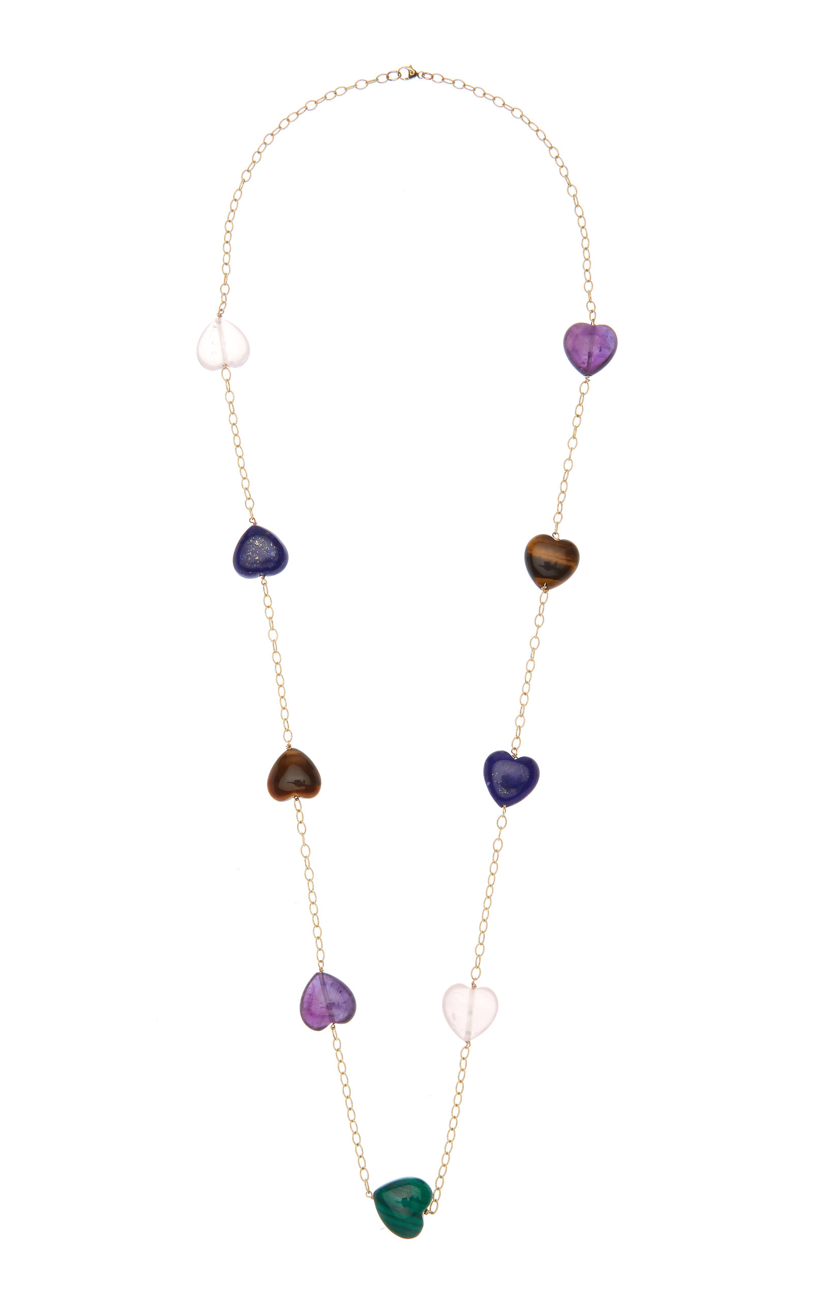 14K Yellow Gold Multi-Stone Necklace
