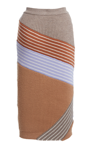 Stella By Stella 3D Stripes Wool Midi Skirt展示图