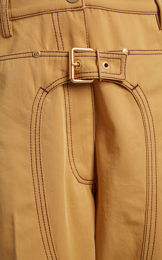Belt-Detailed Cotton Straight-Leg Pants展示图