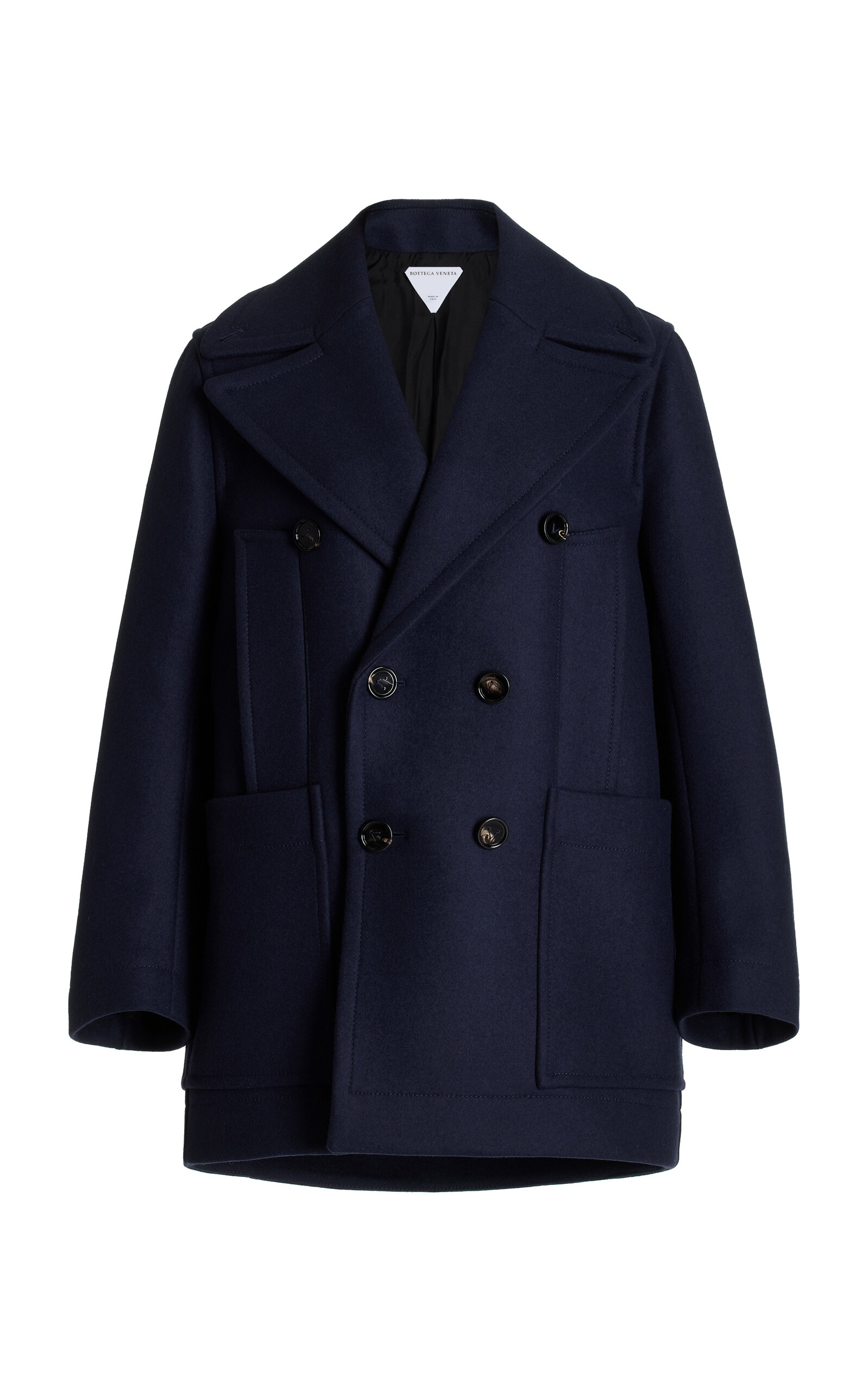 Cocoon Double-Breasted Wool-Felt Peacoat