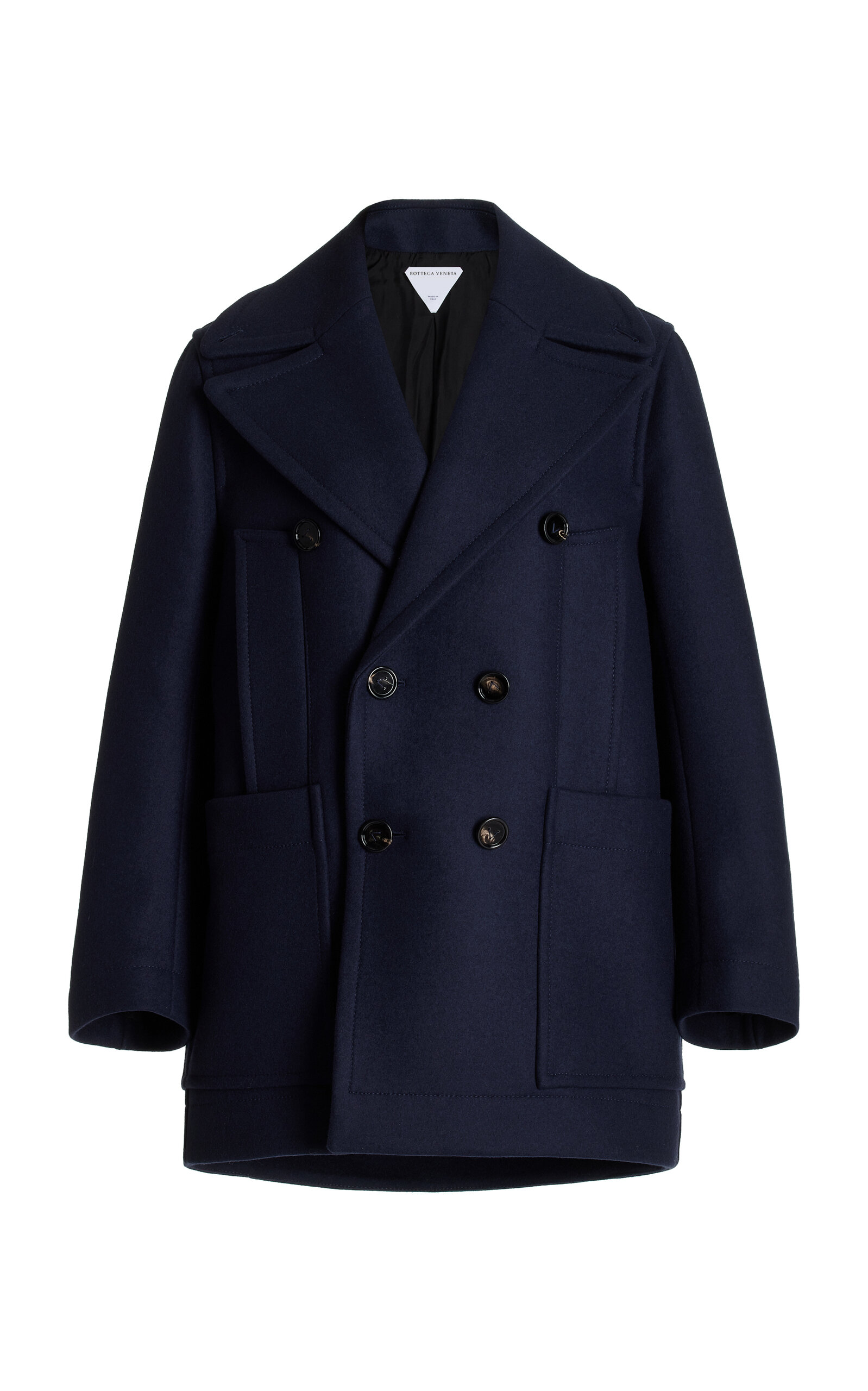 Bottega Veneta Cocoon Double-Breasted Wool-Felt Peacoat