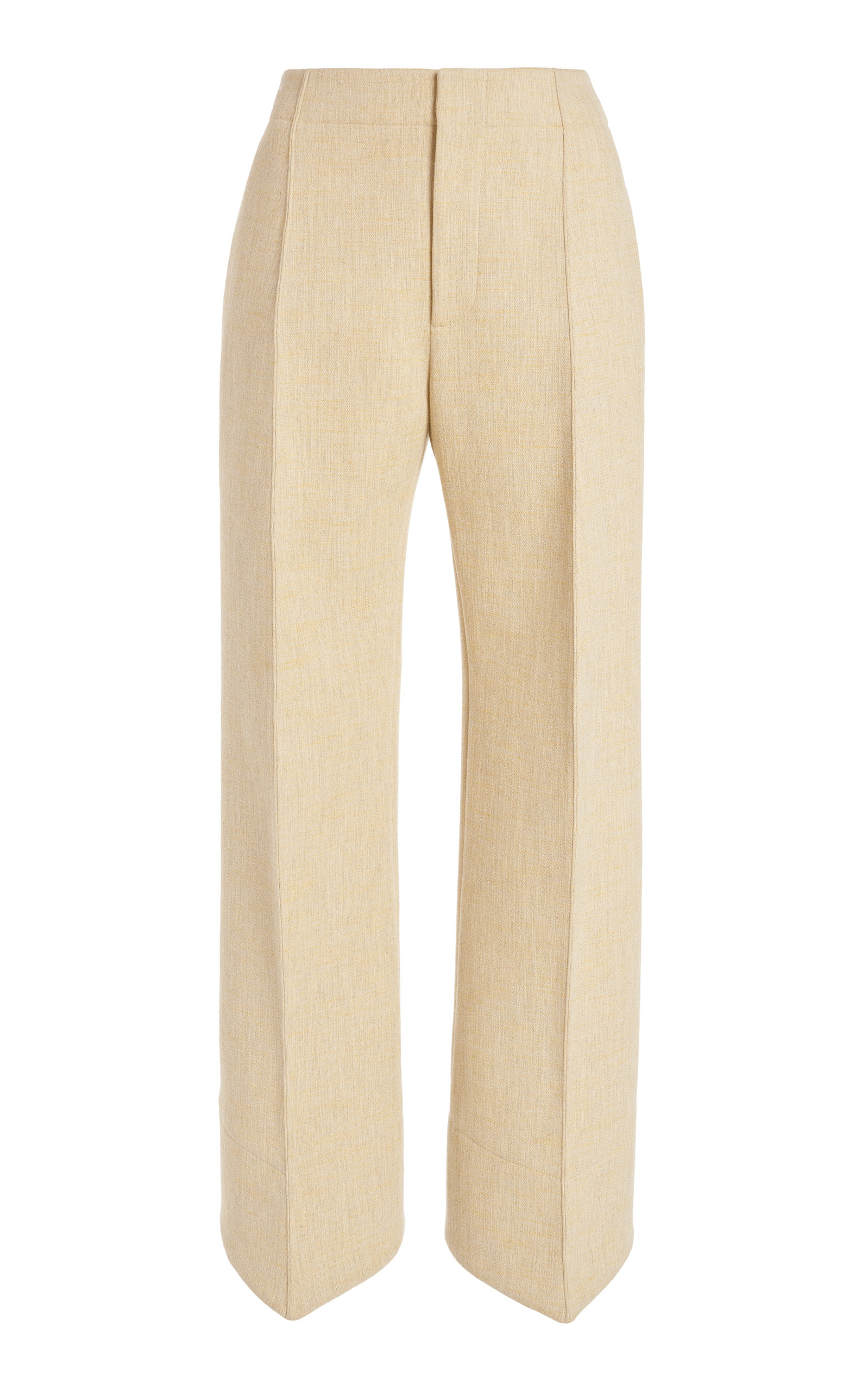 Curved MÃ©lange-Knit Trousers