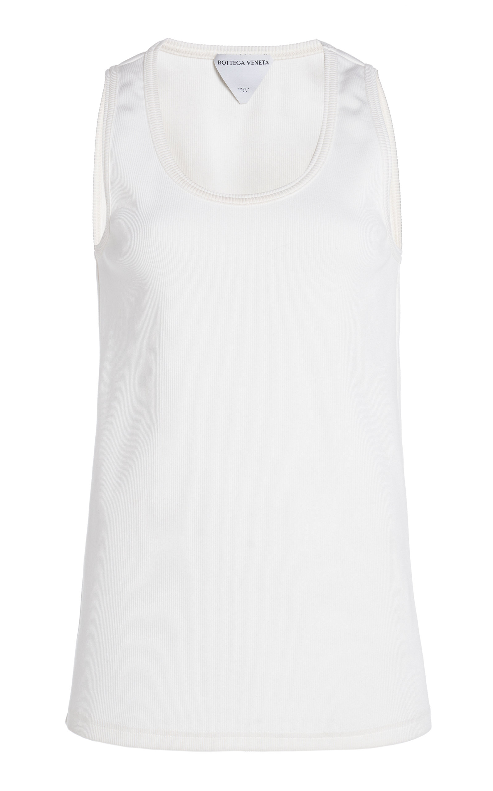 Bottega Veneta Ribbed Cotton Tank Top