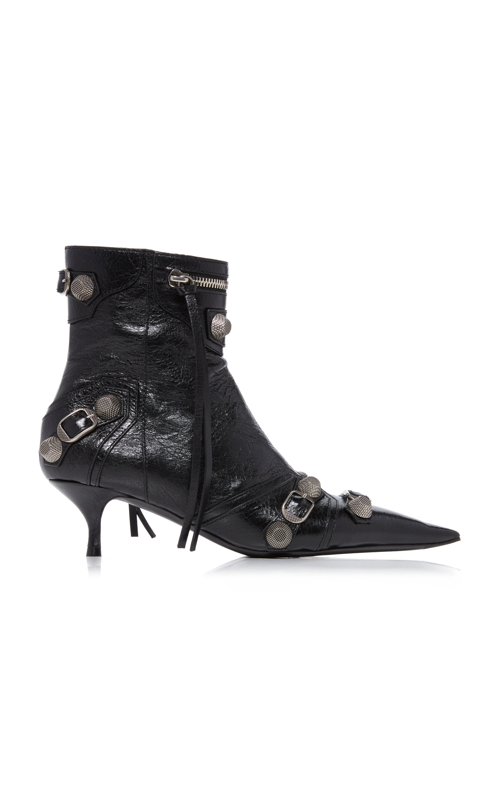 Balenciaga - Cagole Leather Boots - Black - IT 41 - Moda Operandi