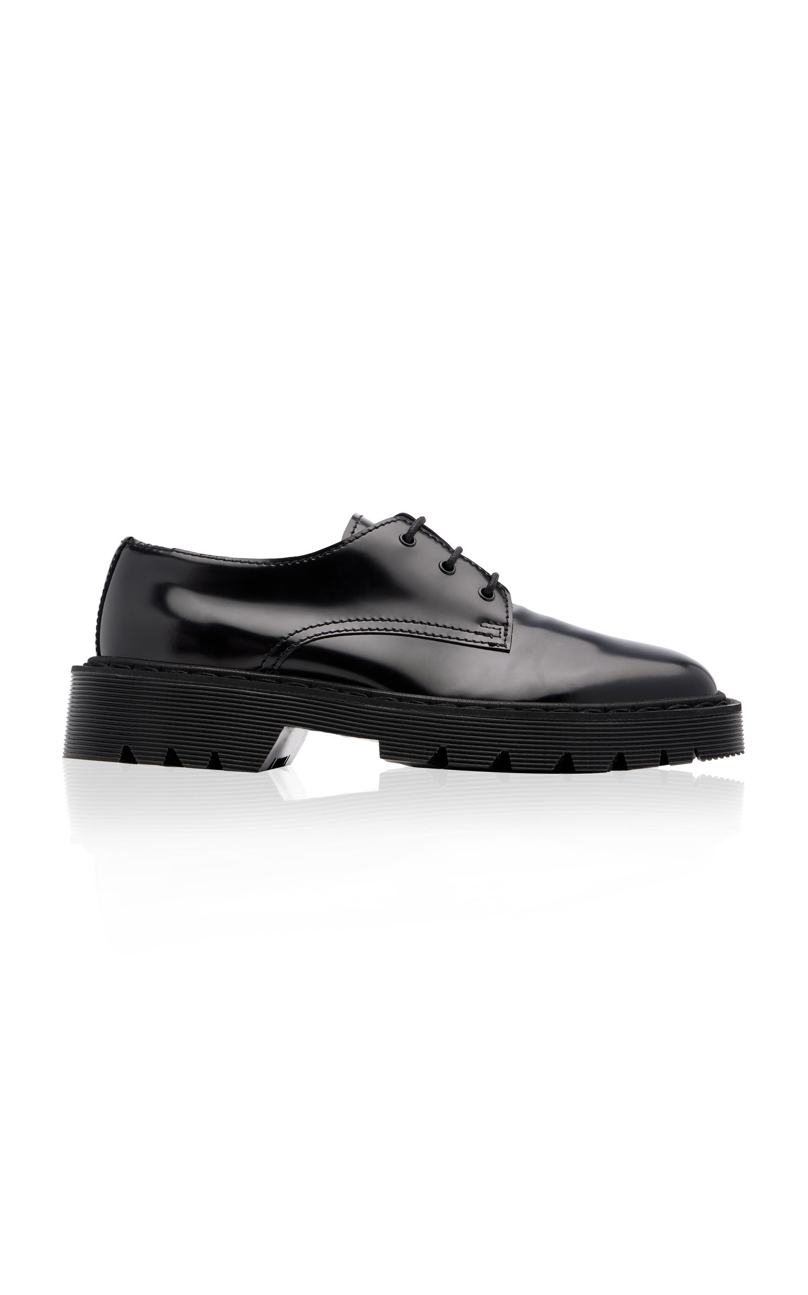 The Row Ranger Glossed-leather Brogues In Black