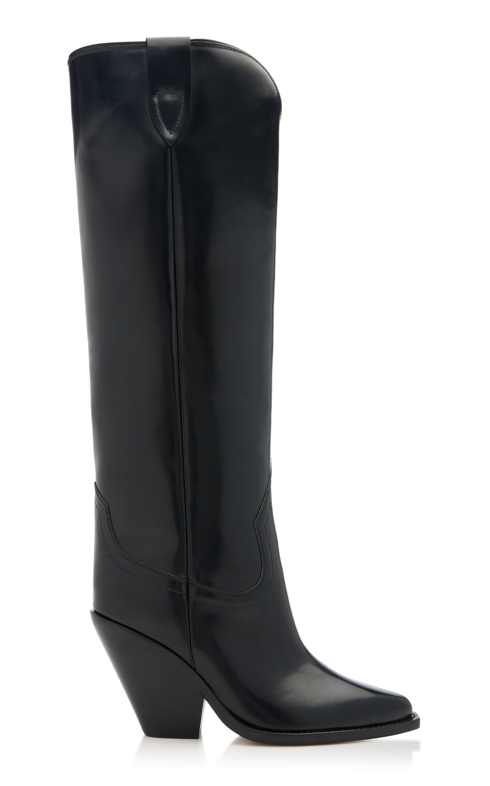 Isabel Marant Lomero Leather Knee Western Boots