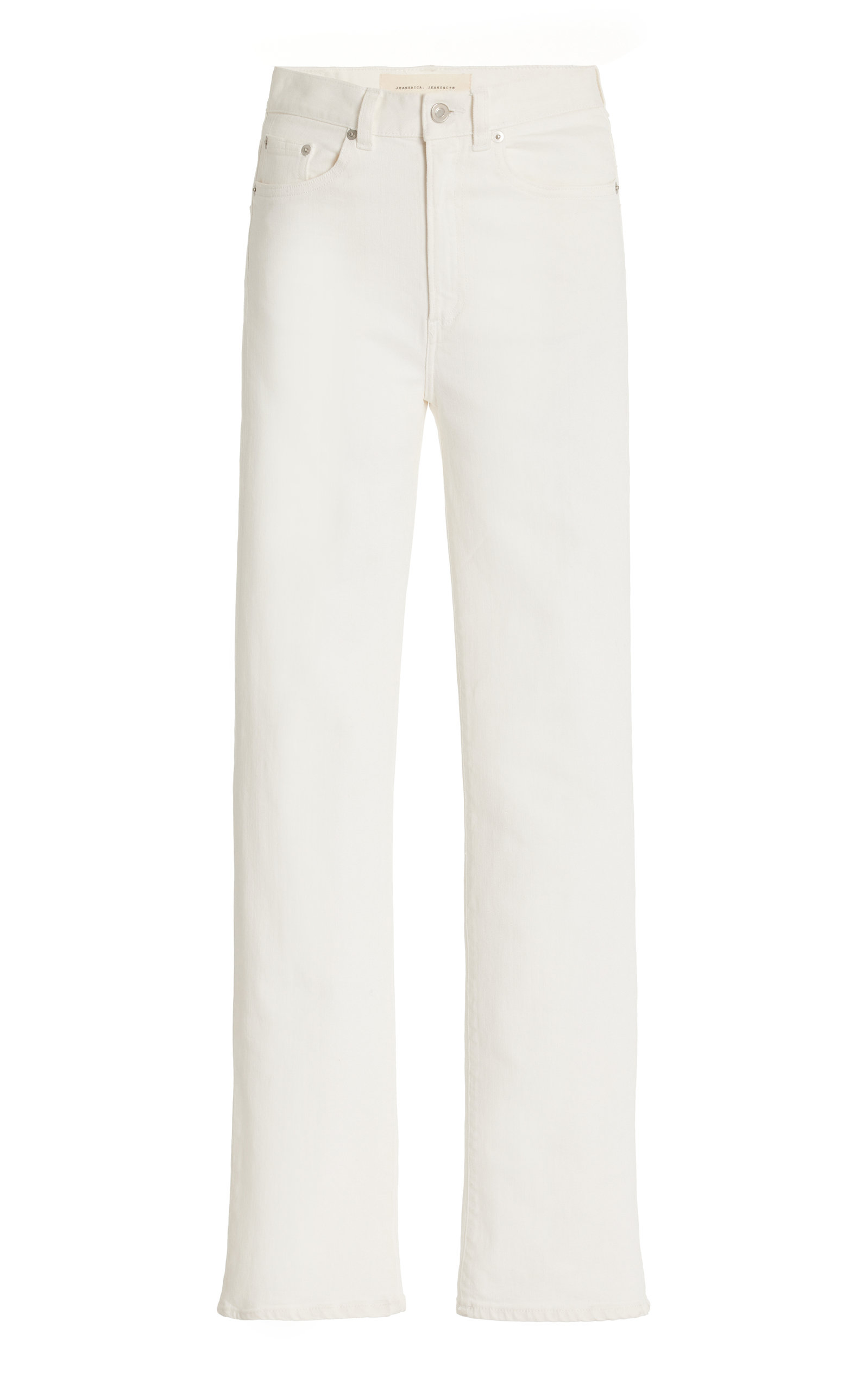 Eiffel Stretch High-Rise Straight-Leg Jeans