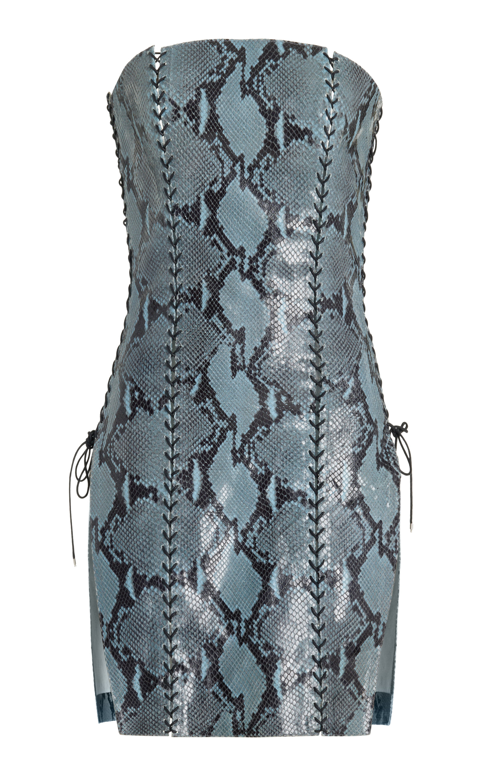Ludovic de Saint Sernin - Women's Strapless Python Leather Mini Dress - Animal - M - Moda Operandi