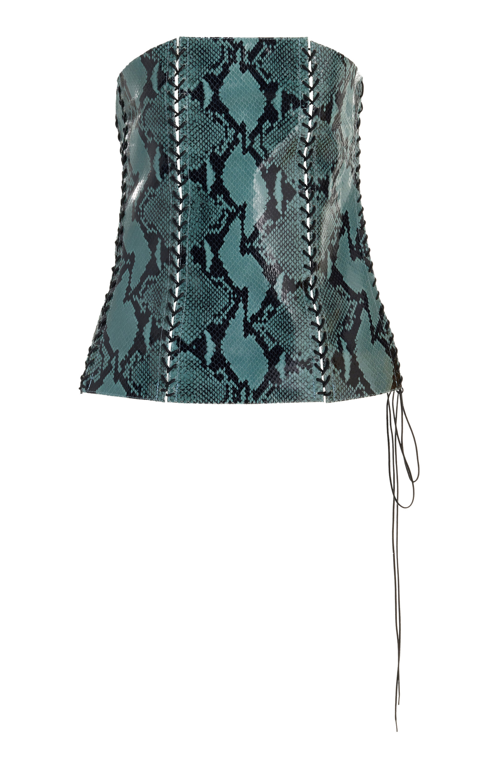 Ludovic de Saint Sernin - Women's Python Leather Corset Top - Animal - S - Moda Operandi