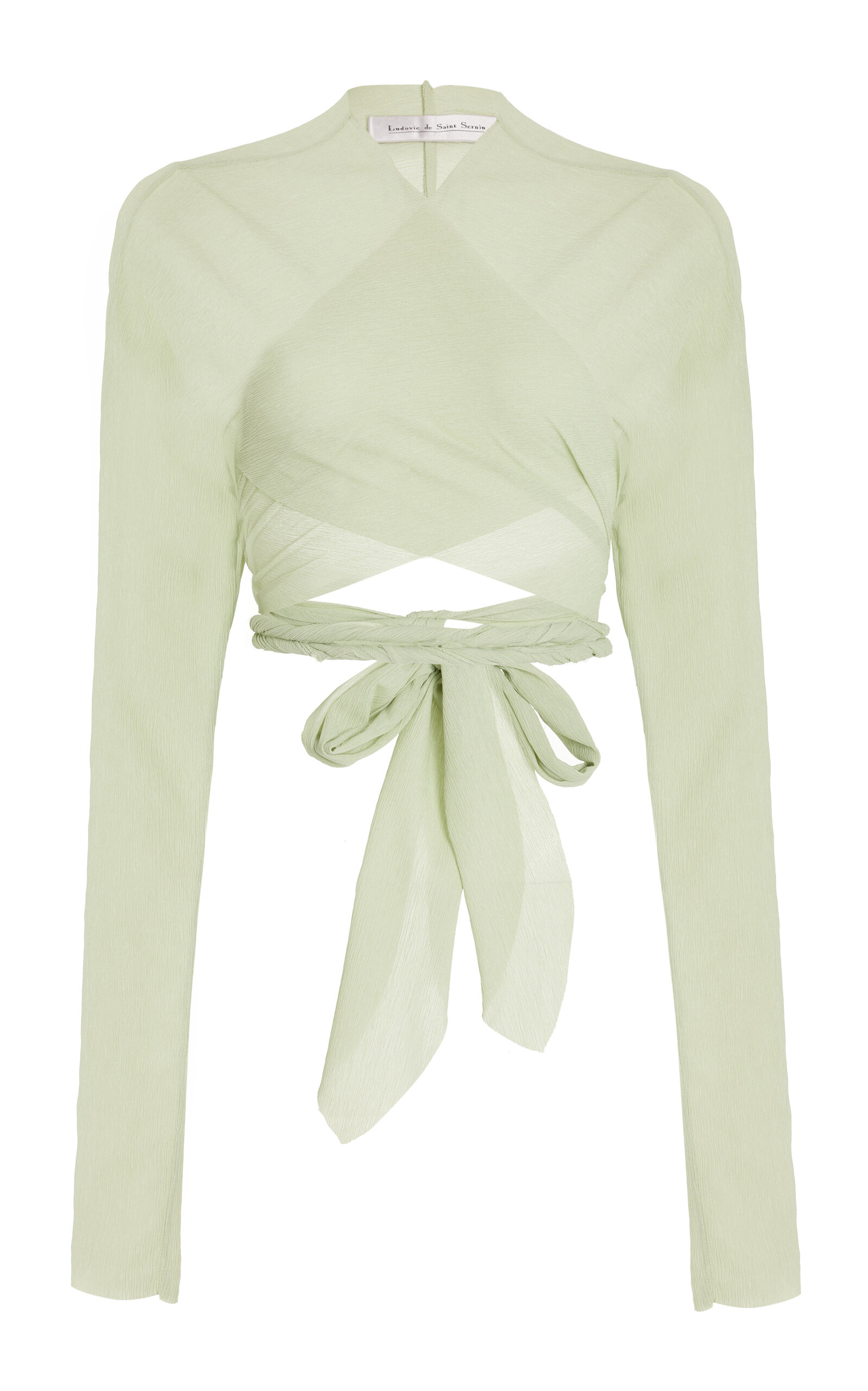 Ludovic de Saint Sernin - Women's Cache Coeur Cropped Top - Green - S - Moda Operandi