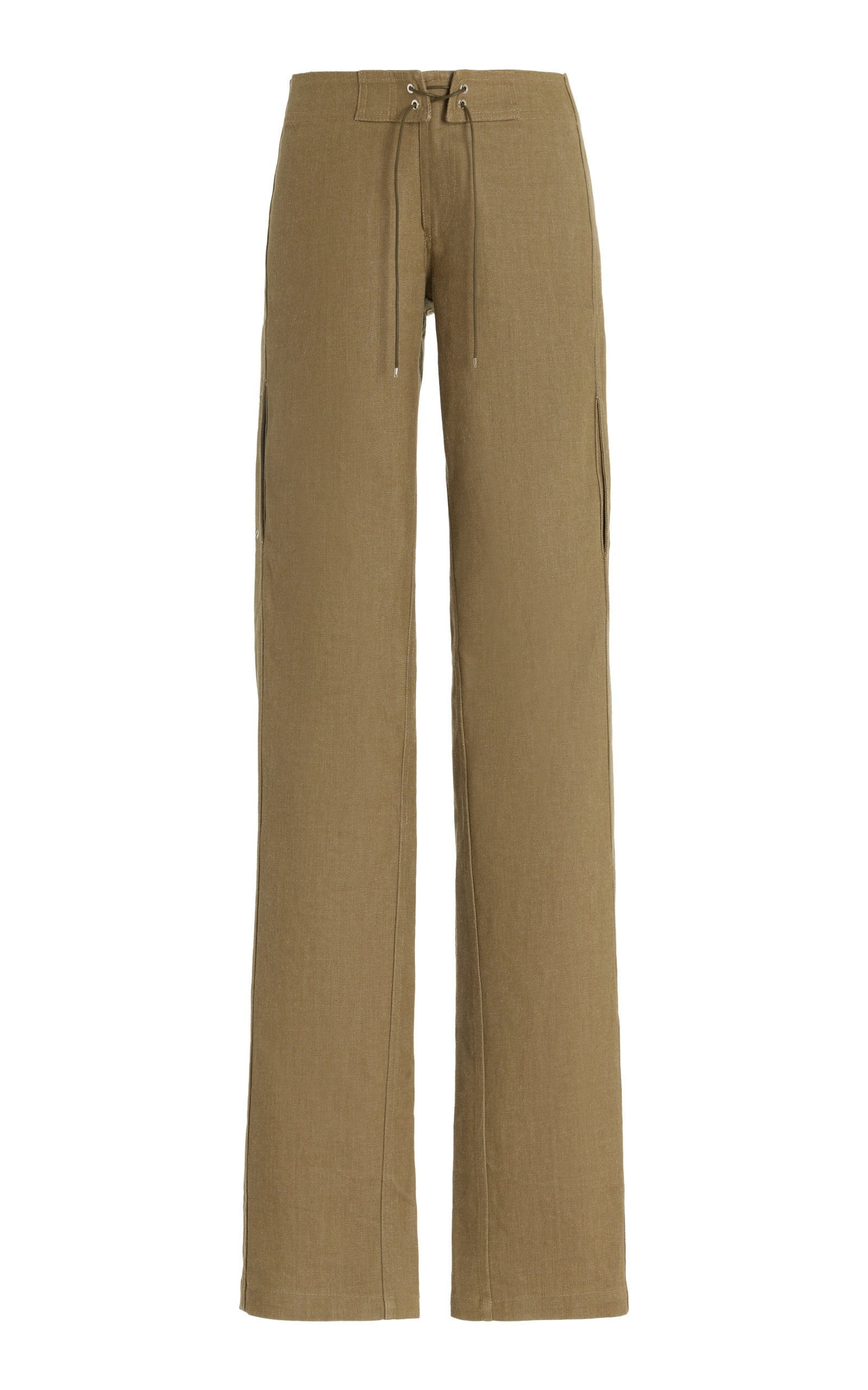Ludovic de Saint Sernin - Women's Straight-Leg Cargo Jeans - Green - EU 38 - Moda Operandi