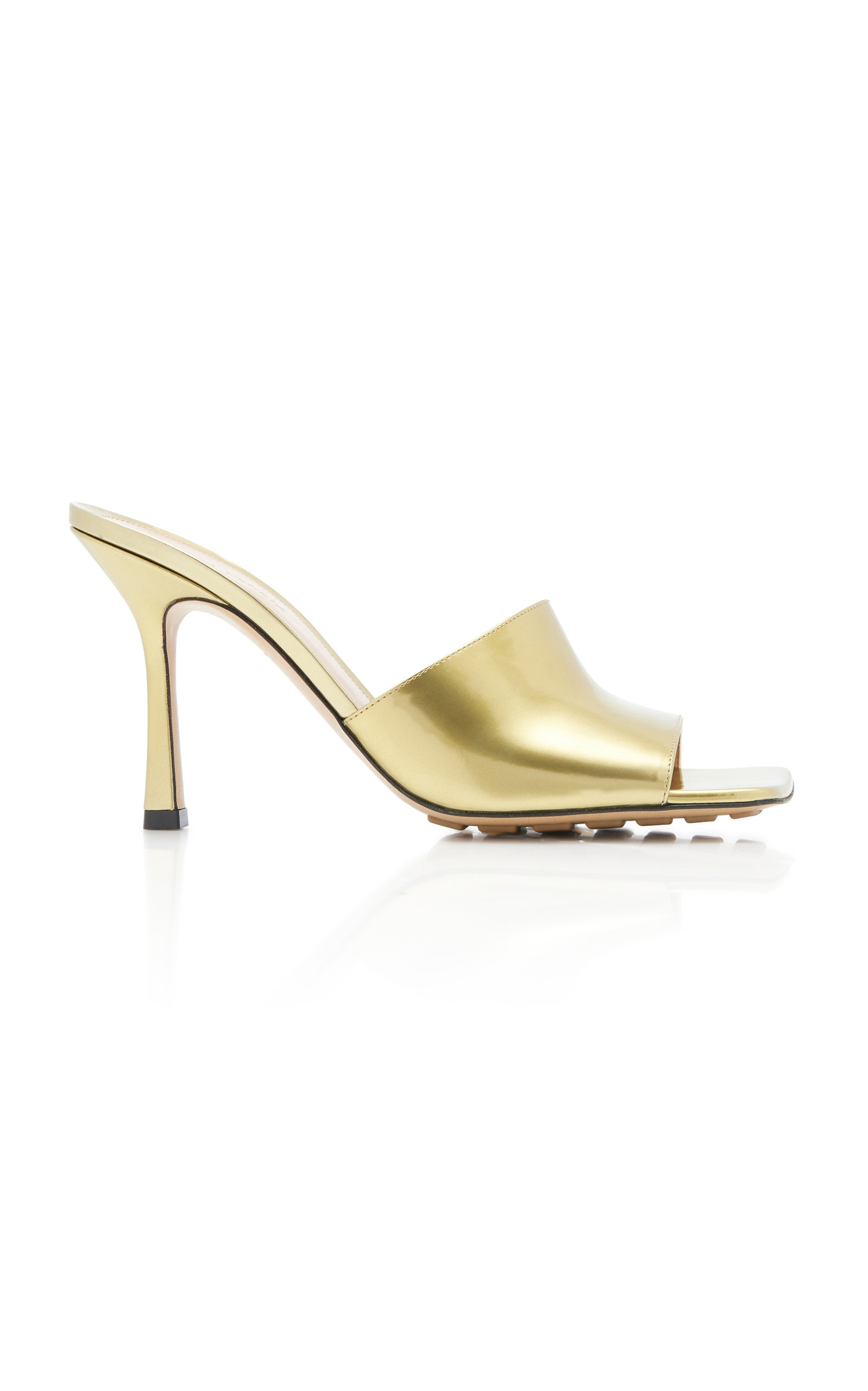 Bottega Veneta Mirror Stretch Leather Slide Sandals - Women's Shoes