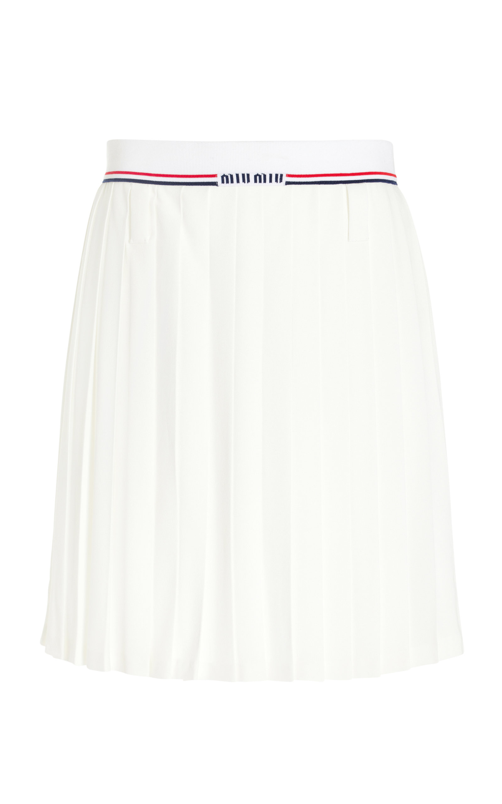 Miu Miu Pleated Sable Midi Skirt