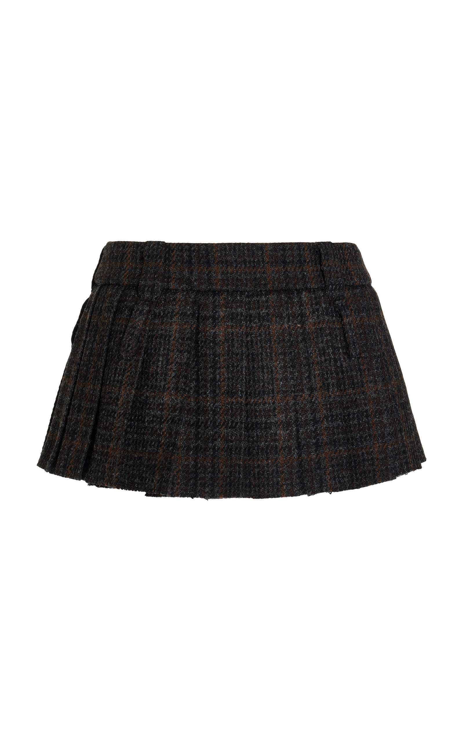 Miu Miu - Plaid Mini Skirt - Plaid - IT 38 - Moda Operandi