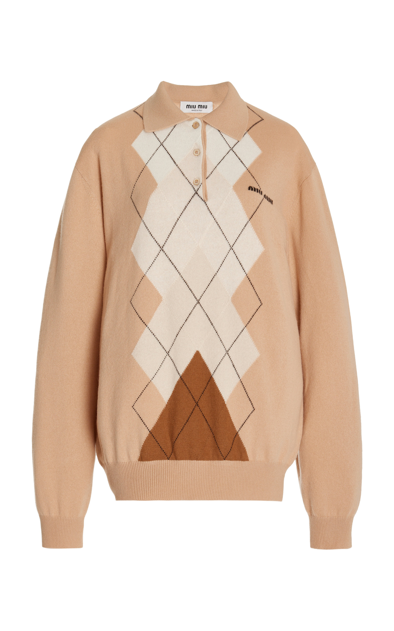 Miu Miu - Oversized Cashmere Sweater - Brown - IT 44 - Moda Operandi