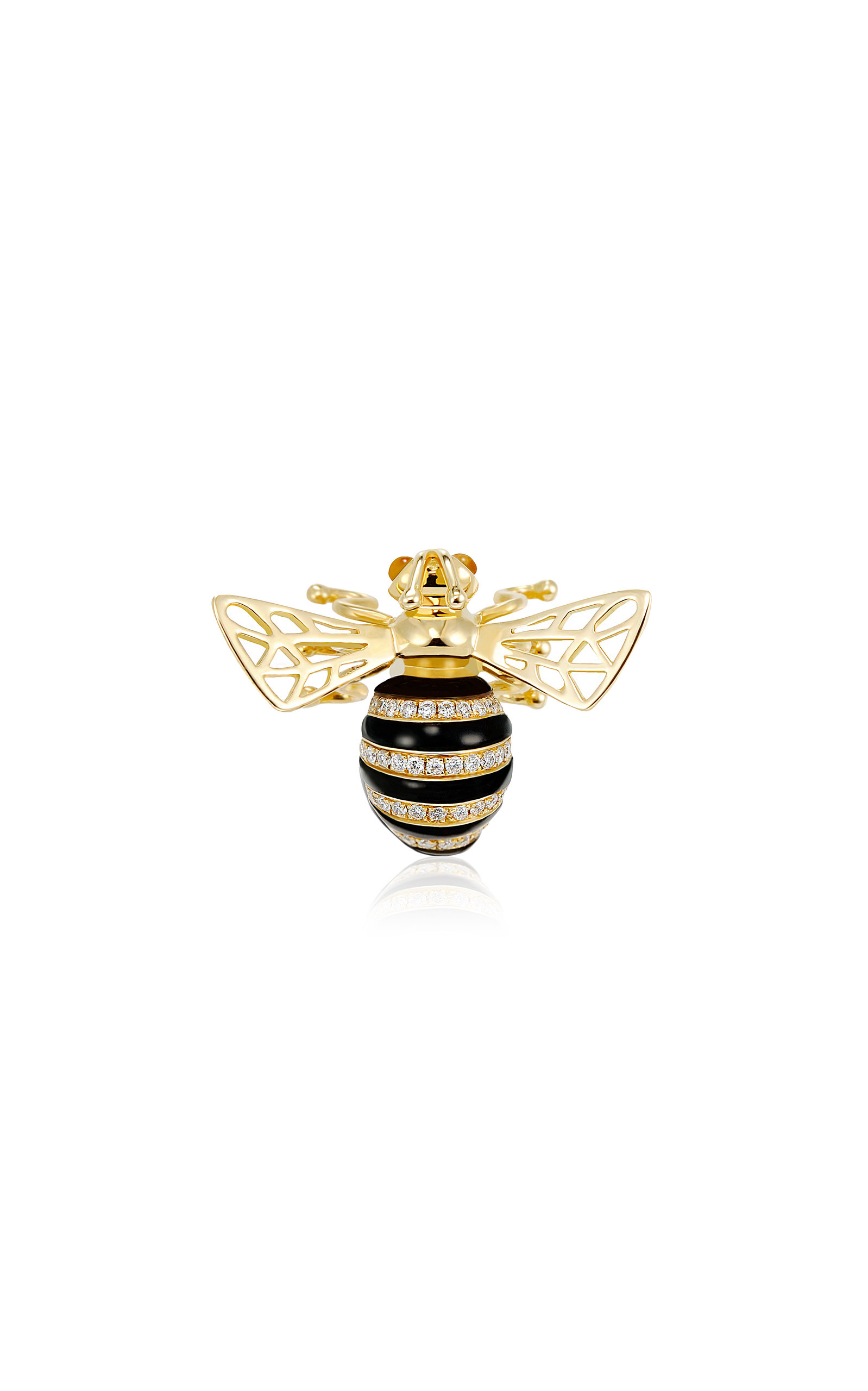 Mio Harutaka Honney Bee 18k Yellow Gold Multi-stone Single Earring In Not Applicable
