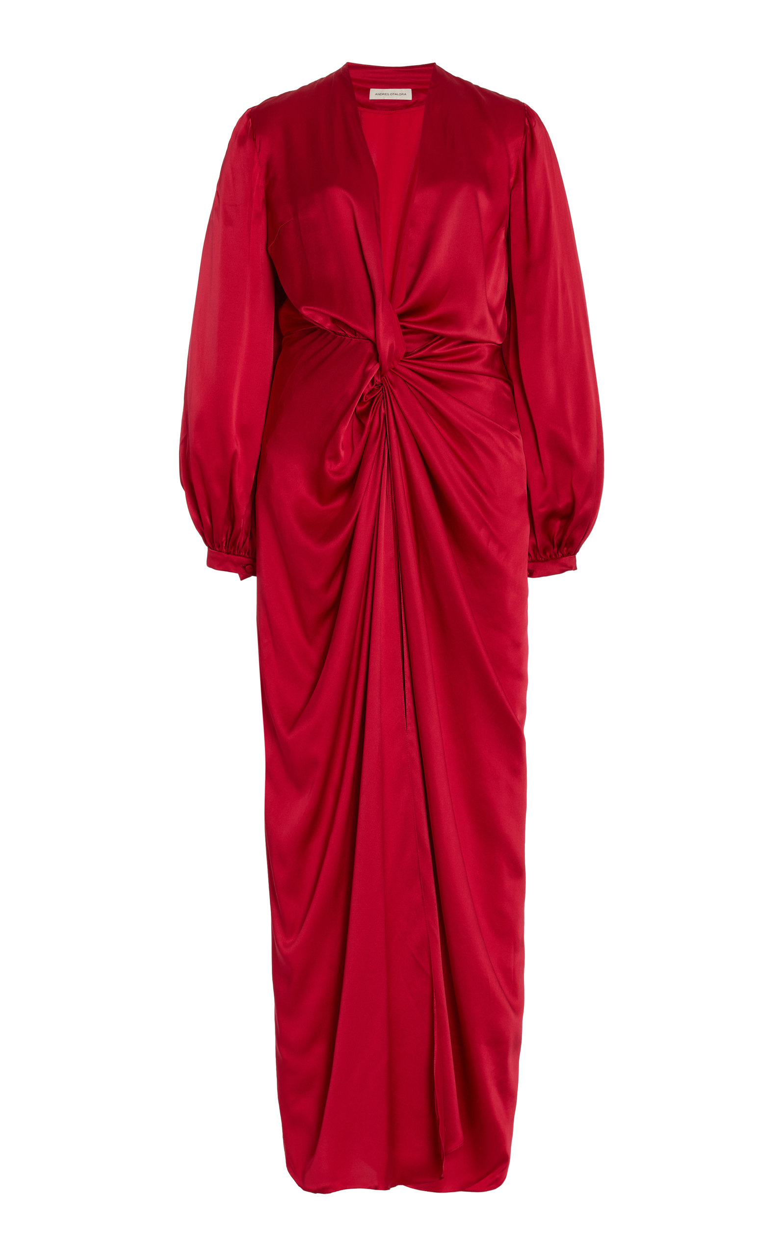 Andres Otalora Women's El Recuerdo Silk Charmeuse Wrap Gown
