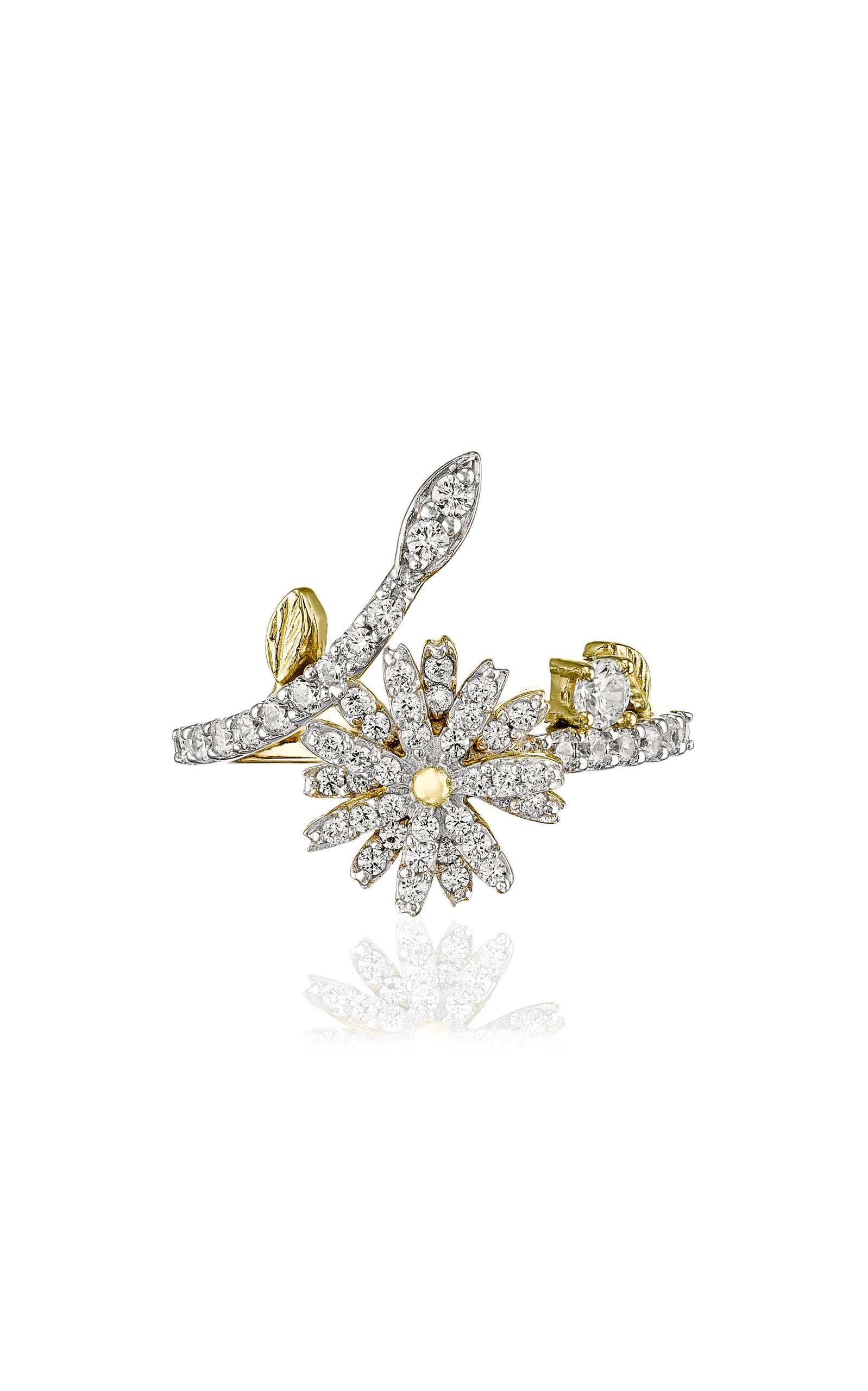 ANABELA CHAN WOMEN'S 18K GOLD AND RHODIUM VERMEIL MINI DAISY DIAMOND RING
