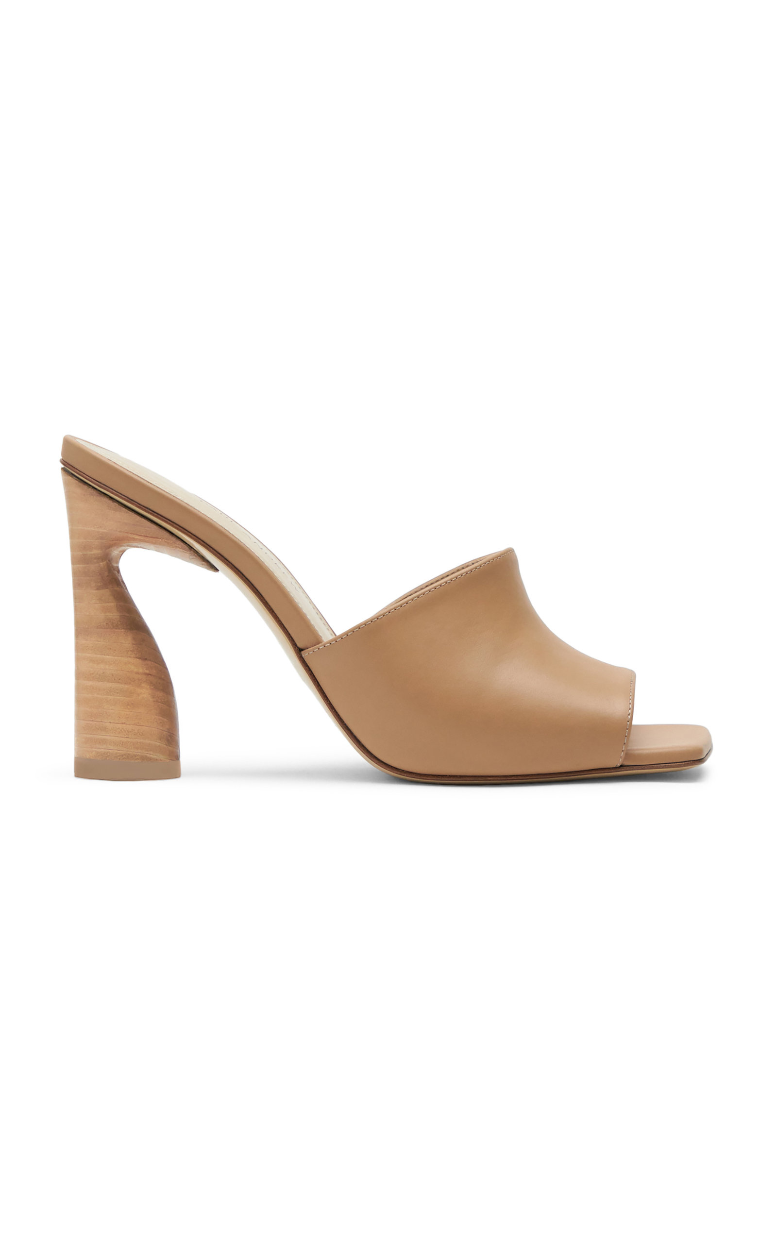 Click to view more detailed imagery on our partner's website Paul Andrew Women's Arc Leather Mules In Nude,white