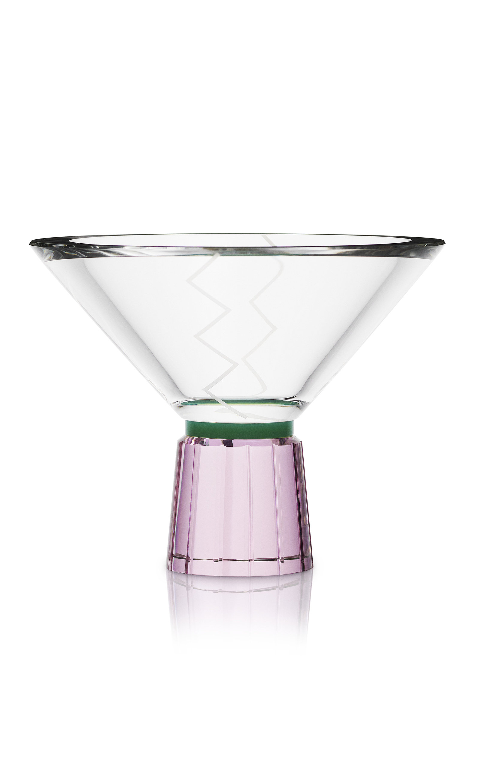 Reflections Copenhagen Hope Crystal Bowl - Clear/mint/rose In Multi