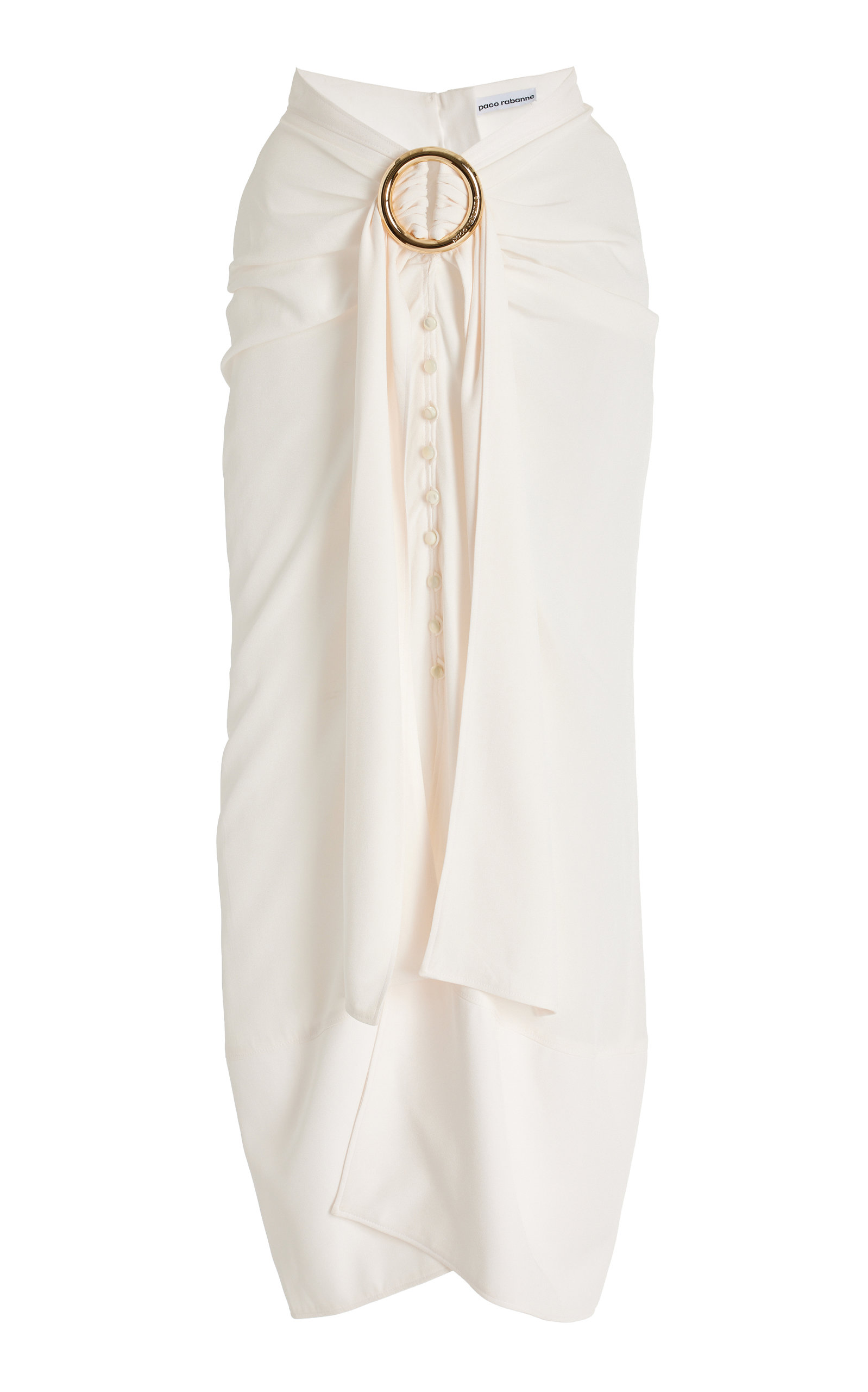 Paco Rabanne - Women's Exclusive Crepe Midi Skirt - White - FR 34 - Moda Operandi