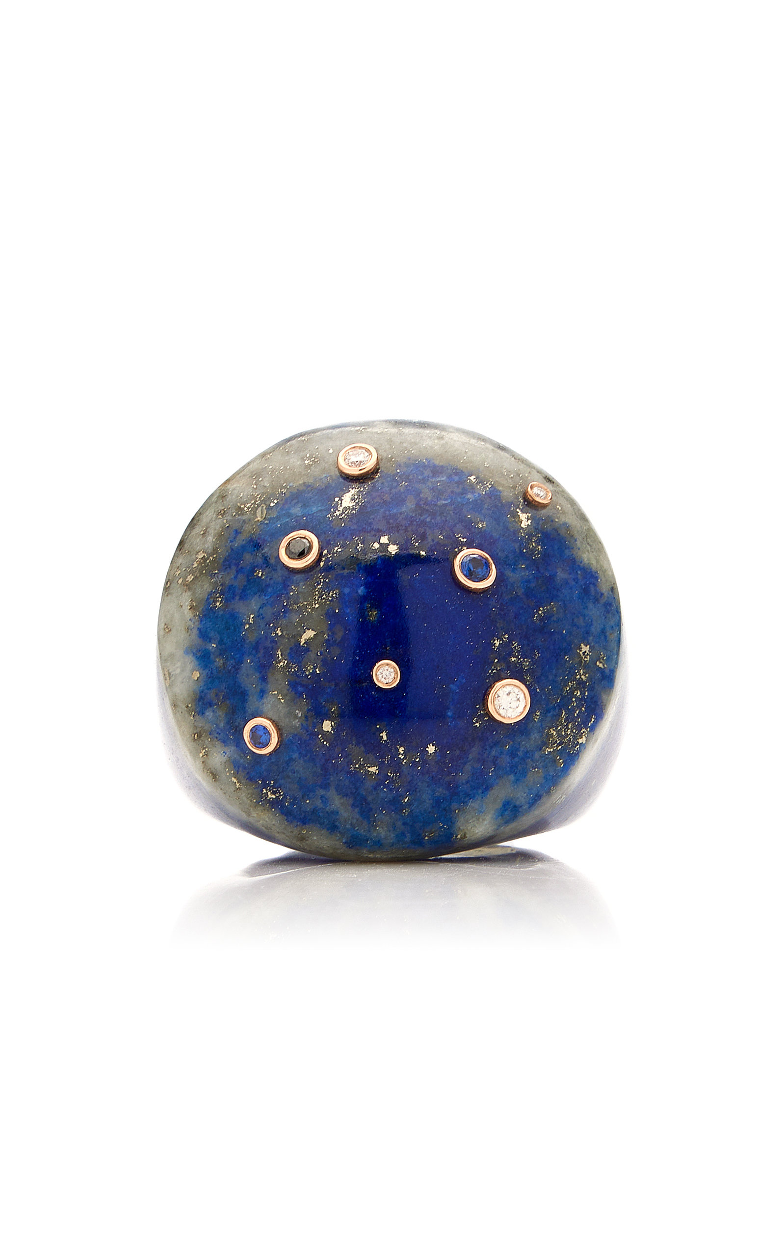 Bleecker & Prince Women's Sky 14K Rose Gold Lapis Bubble Ring