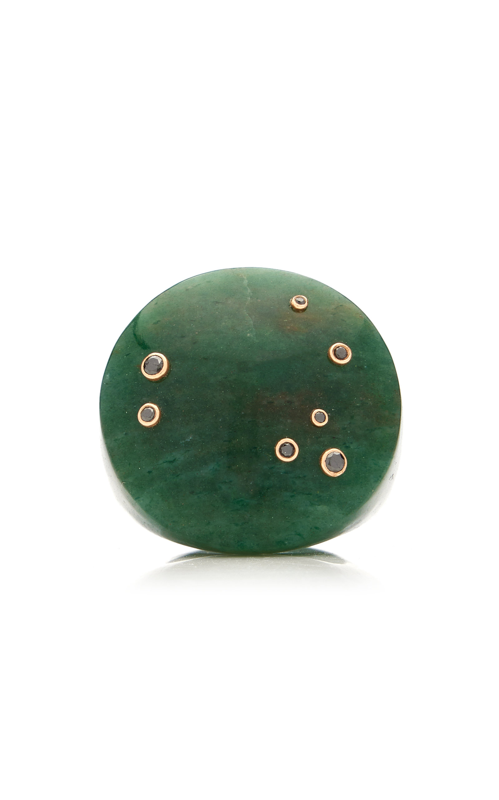 Bleecker & Prince Women's Mini Sky 14K Yellow Gold Onyx Bubble Ring